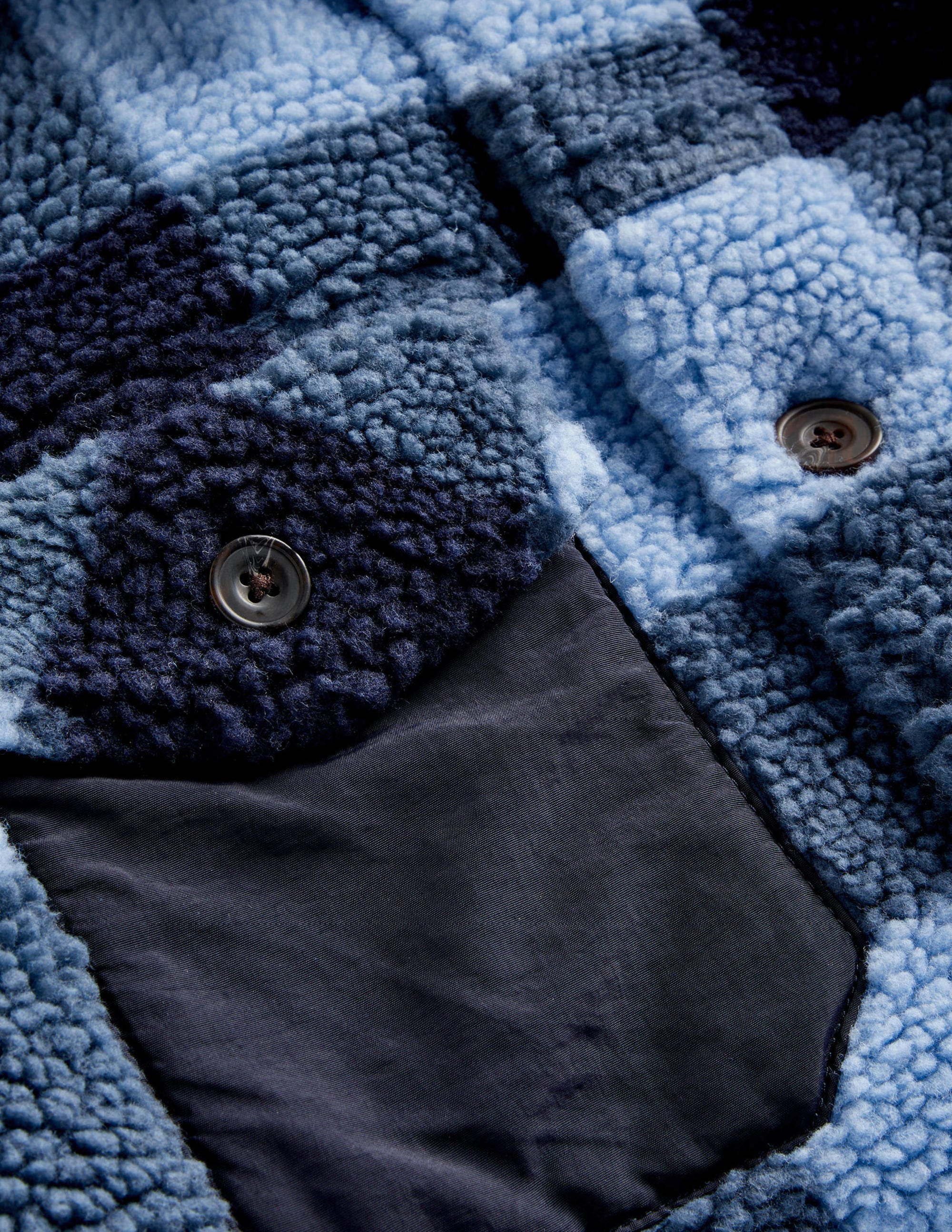 Sherpa Button up Shacket-Blue Check - Image 7