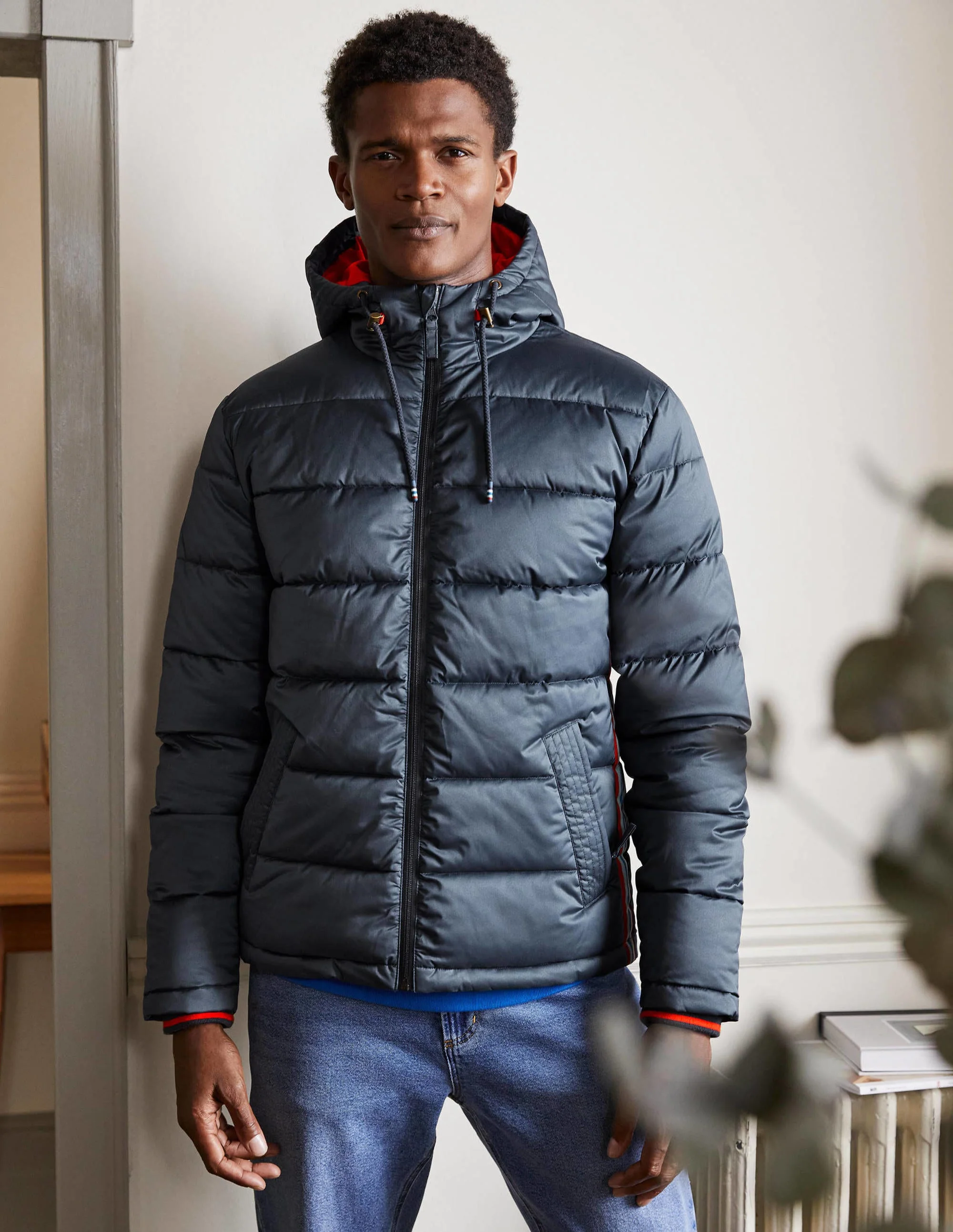 Short Puffer Jacket-London Grey