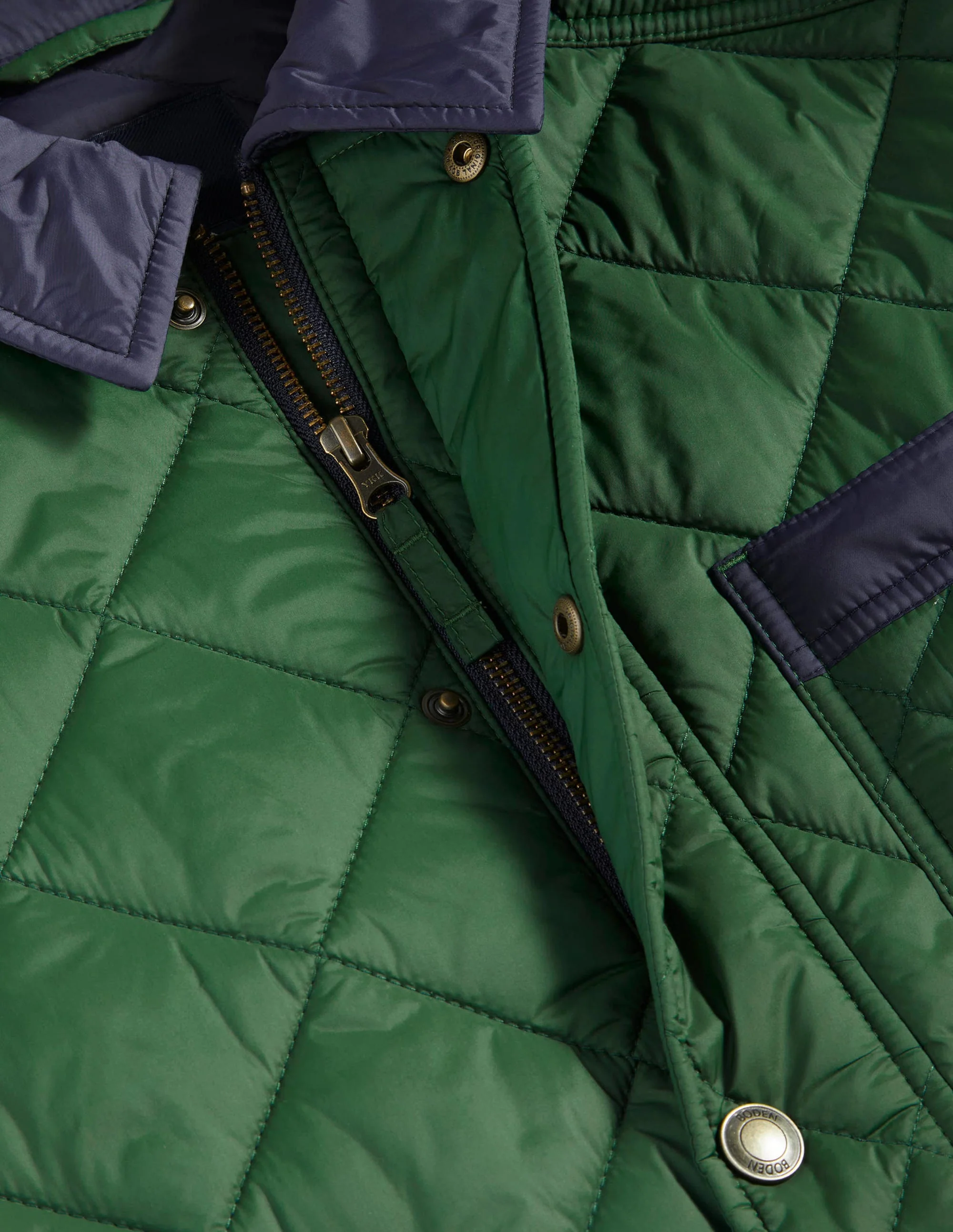 Short Quilted Jacket-Alligator Green - Image 11