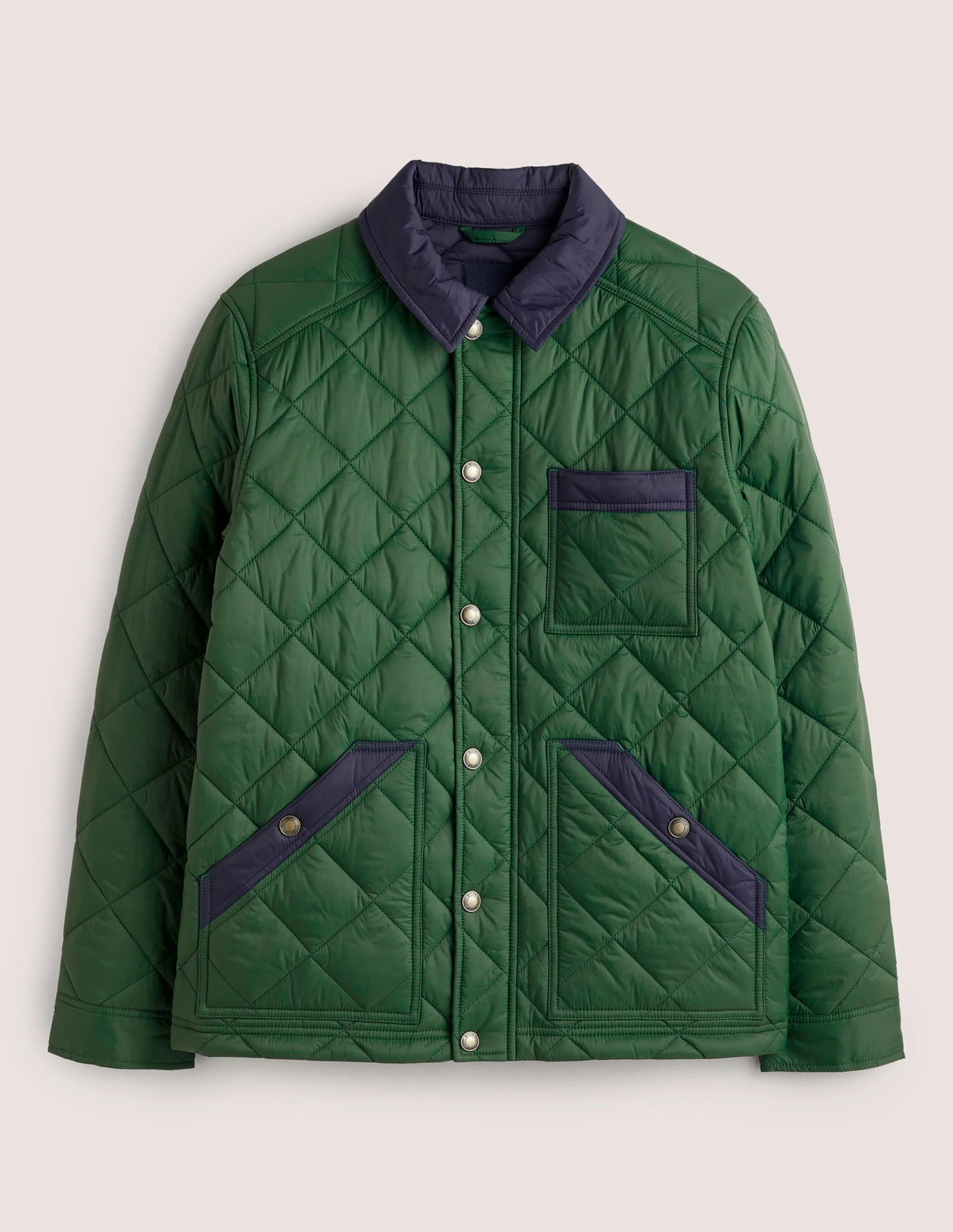 Short Quilted Jacket-Alligator Green - Image 12