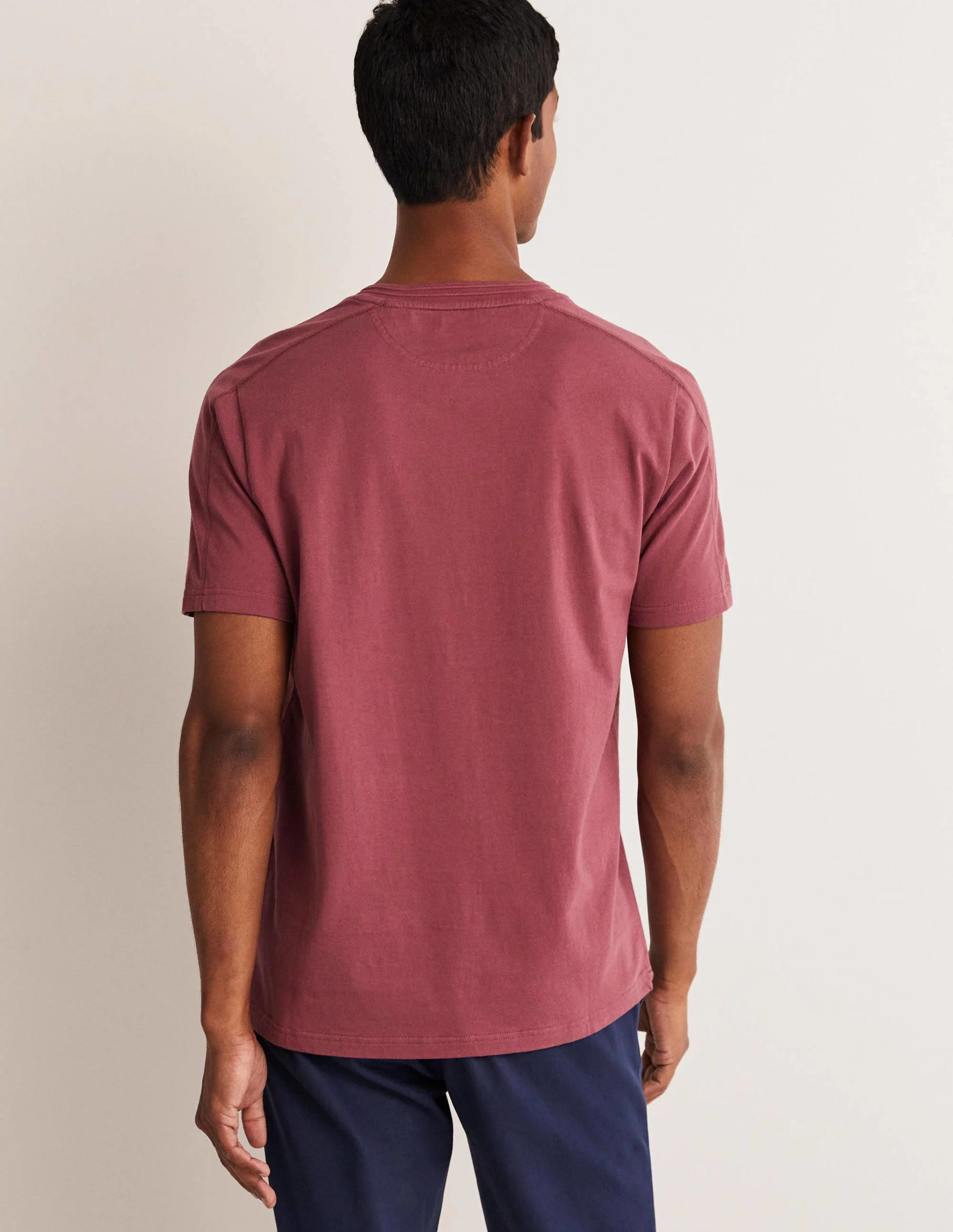 Short Sleeve Henley-Berry Smoothie - Image 3