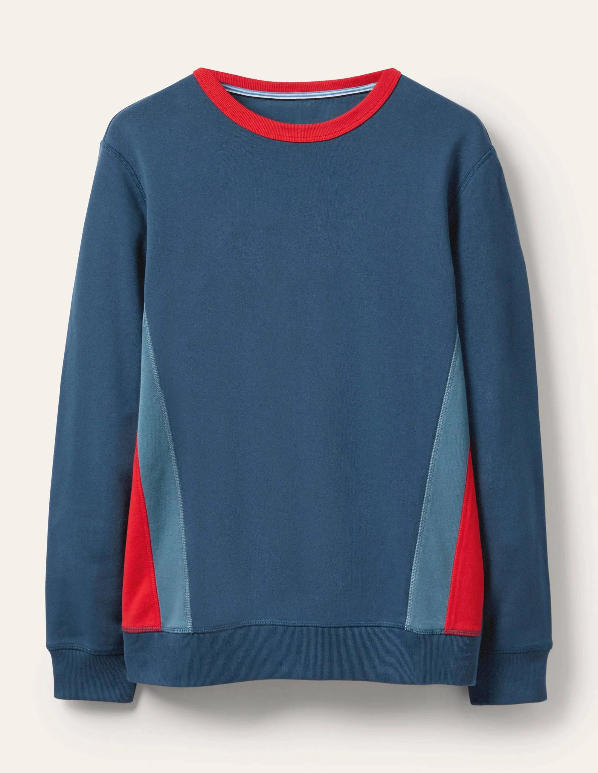 Side Stripe Sweatshirt-Ensign Blue/ Red Side Stripe - Image 6