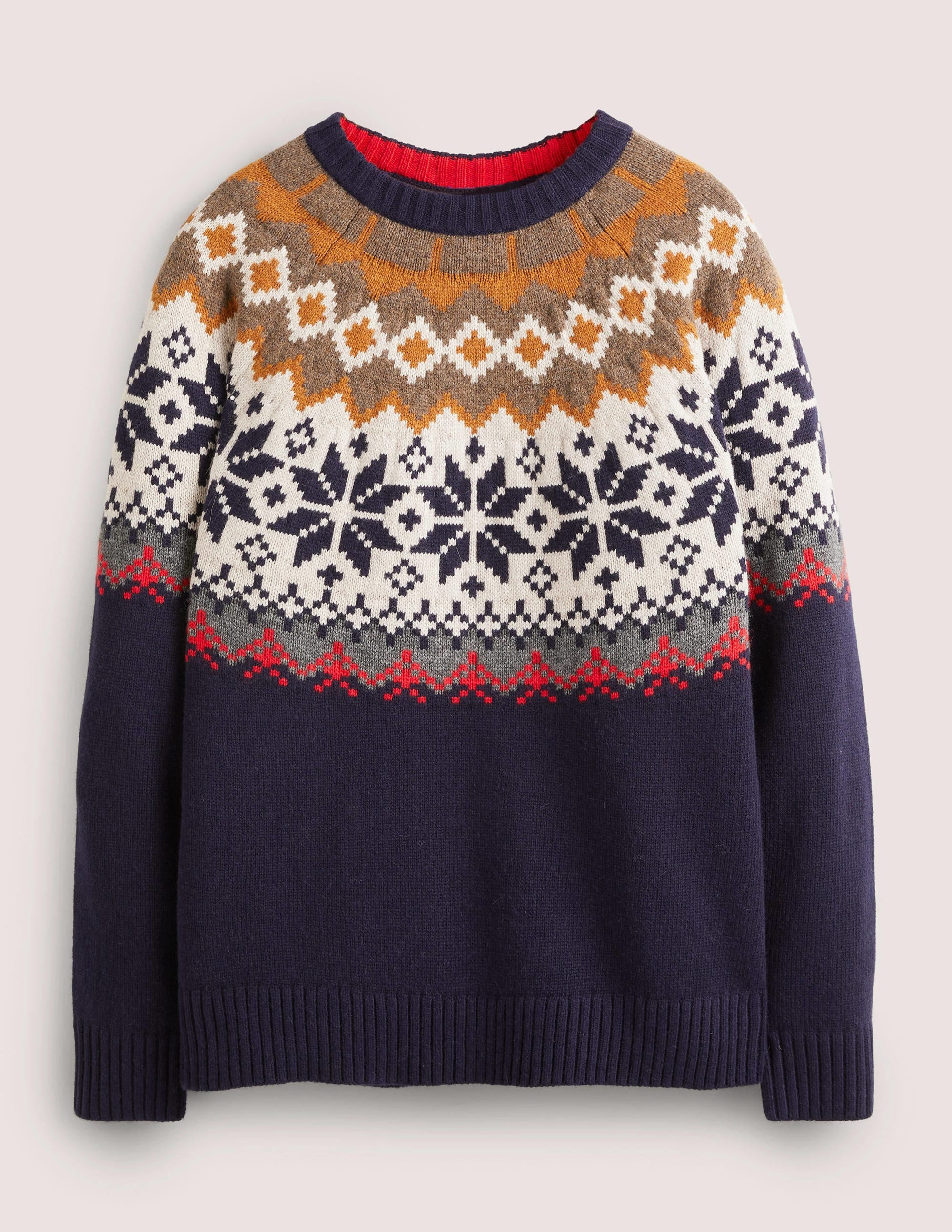 Ski Fair Isle Jumper-School Navy - Image 6