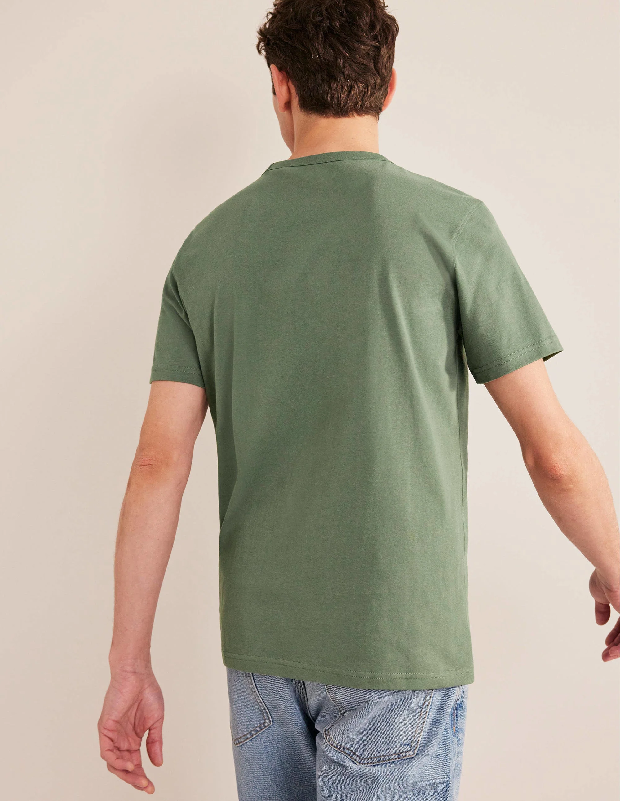 Slim Fit Classic T-Shirt-Alligator Green - Image 3
