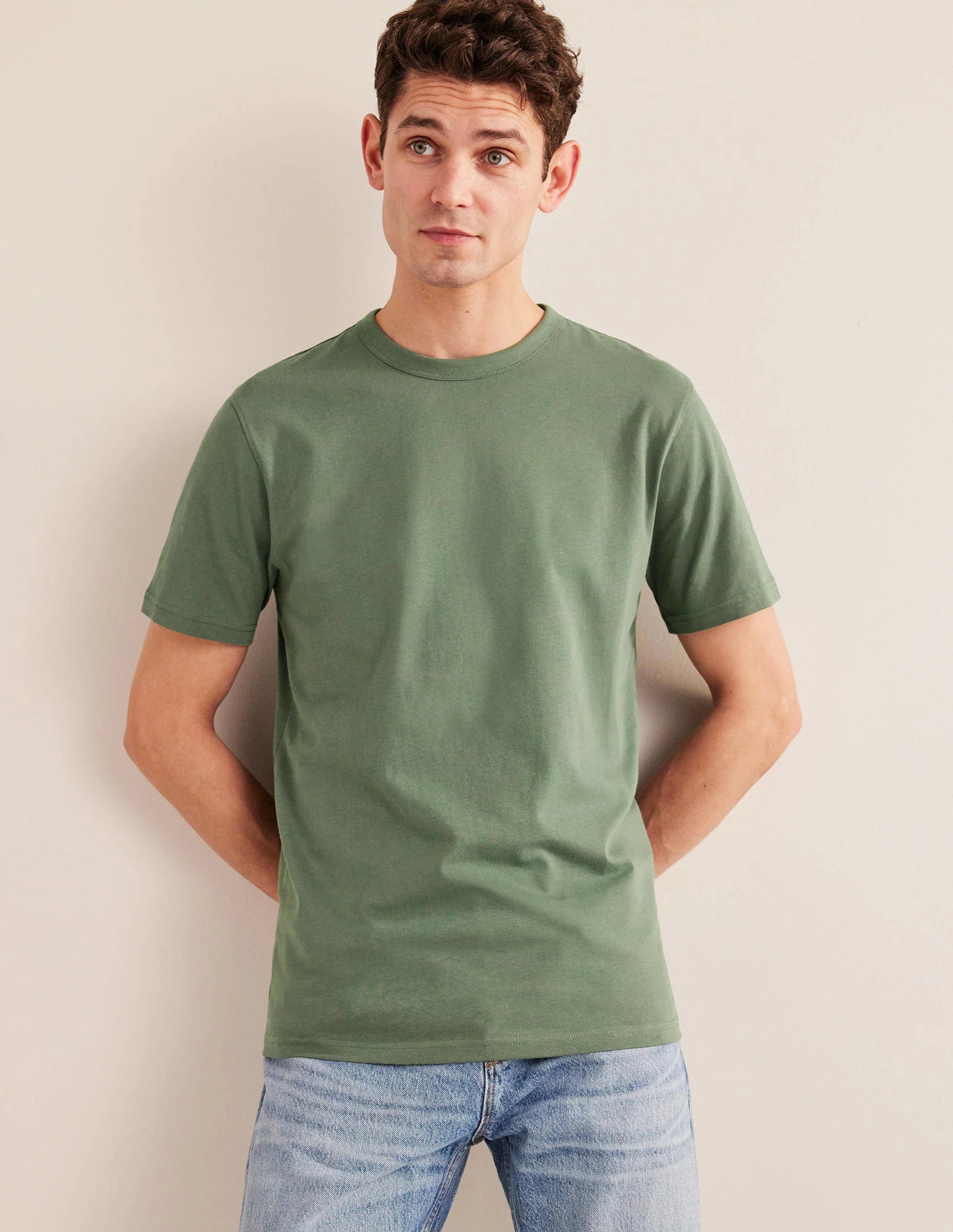 Slim Fit Classic T-Shirt-Alligator Green - Image 4