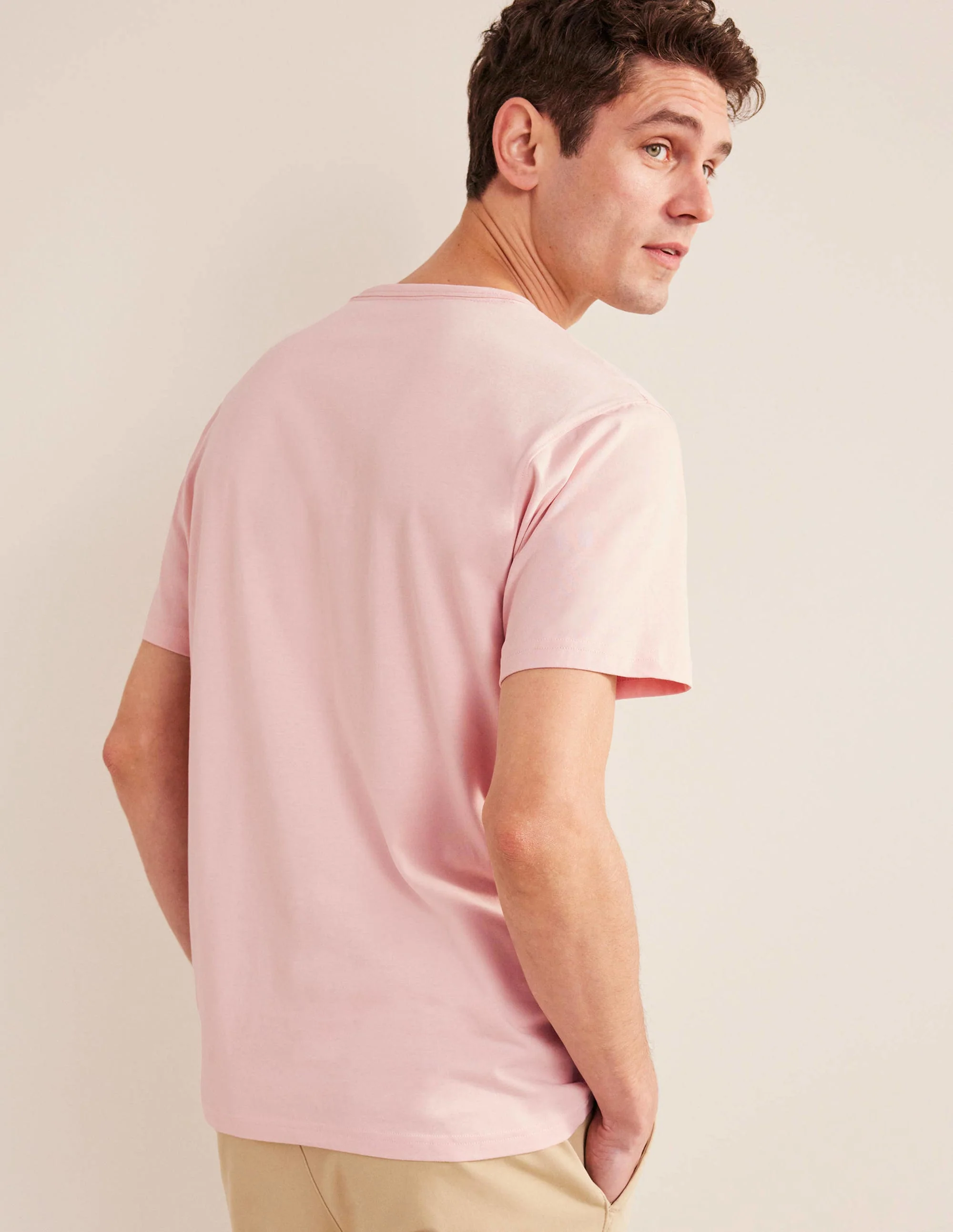 Slim Fit Classic T-Shirt-Lotus Pink - Image 3