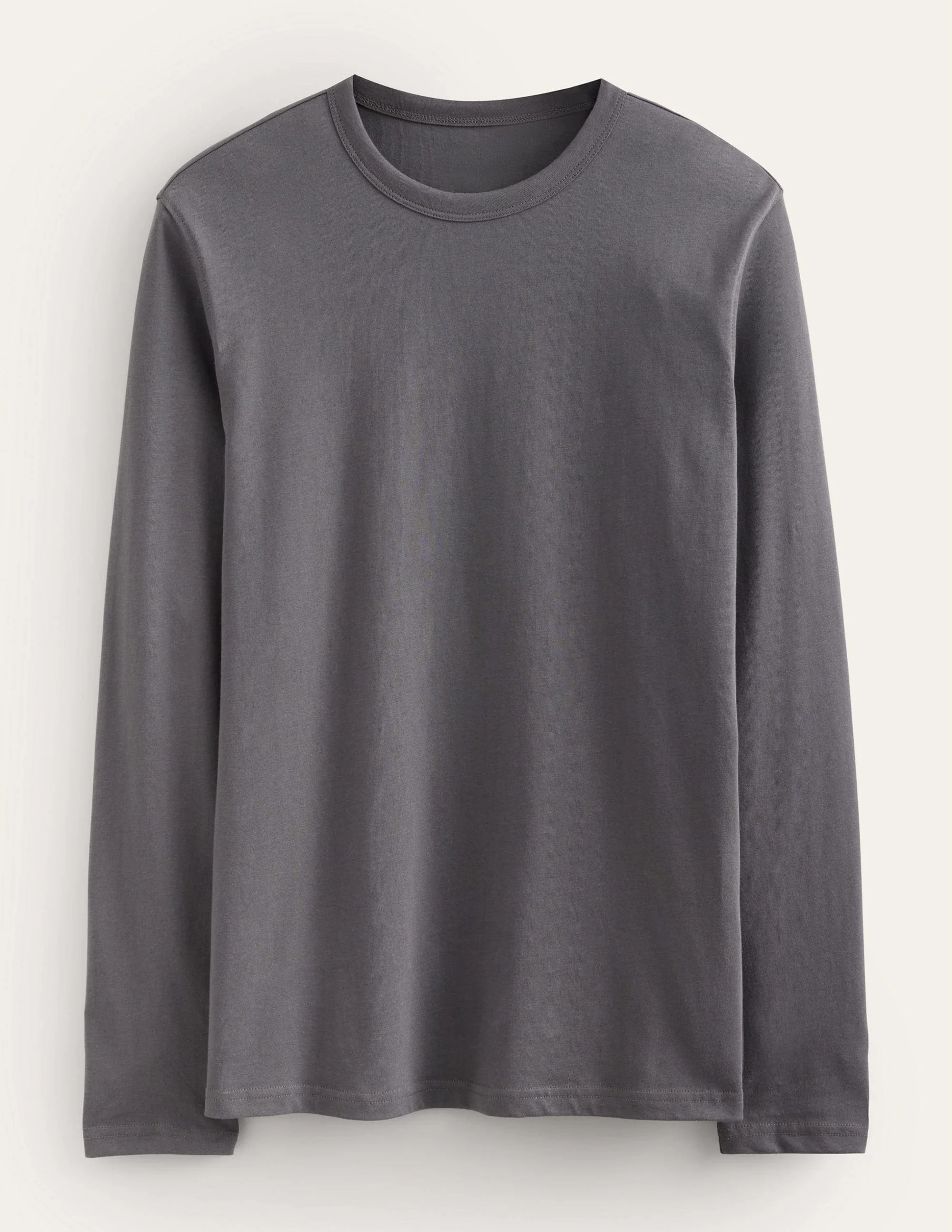 Slim Fit Long Sleeve T-shirt-Grey Pinstripe - Image 5