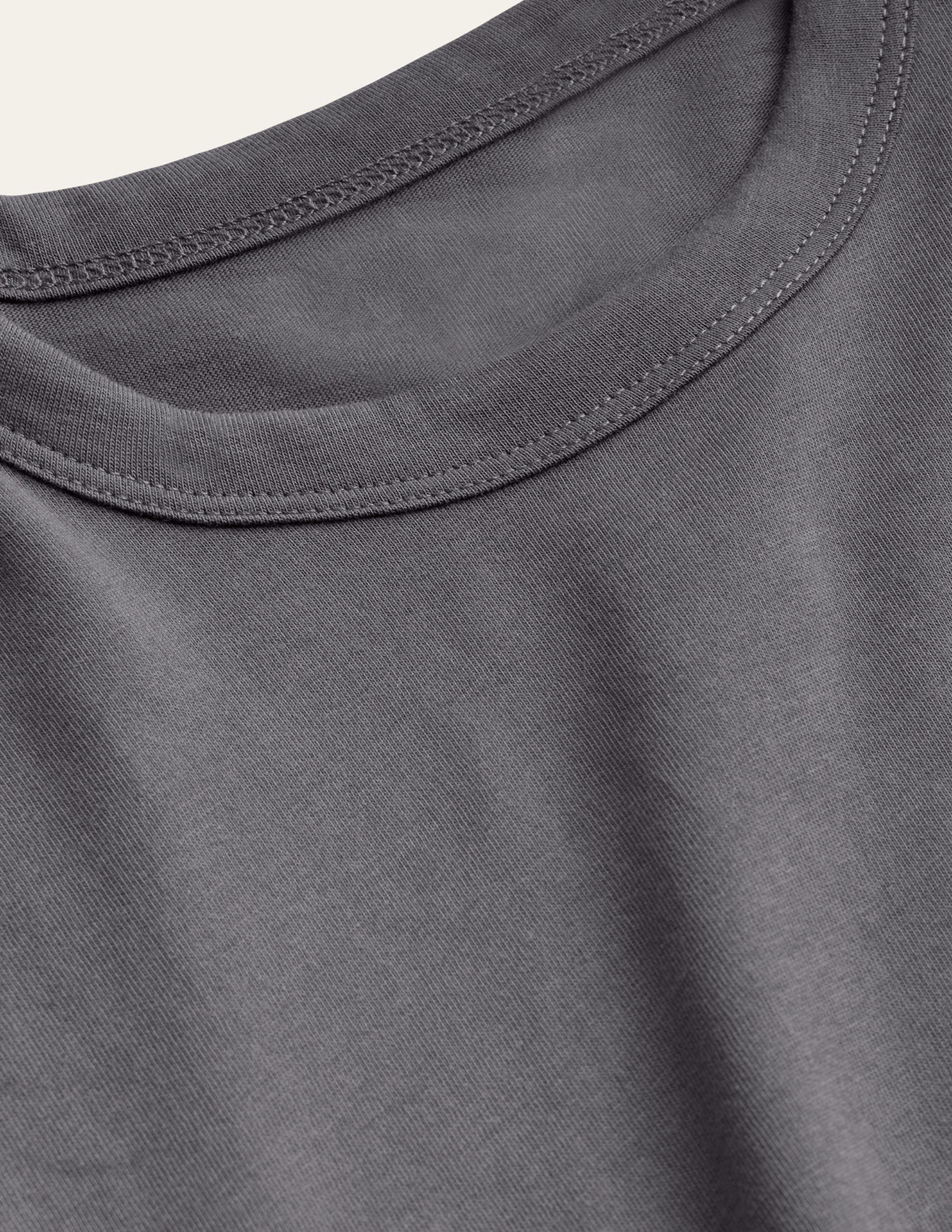 Slim Fit Long Sleeve T-shirt-Grey Pinstripe - Image 6