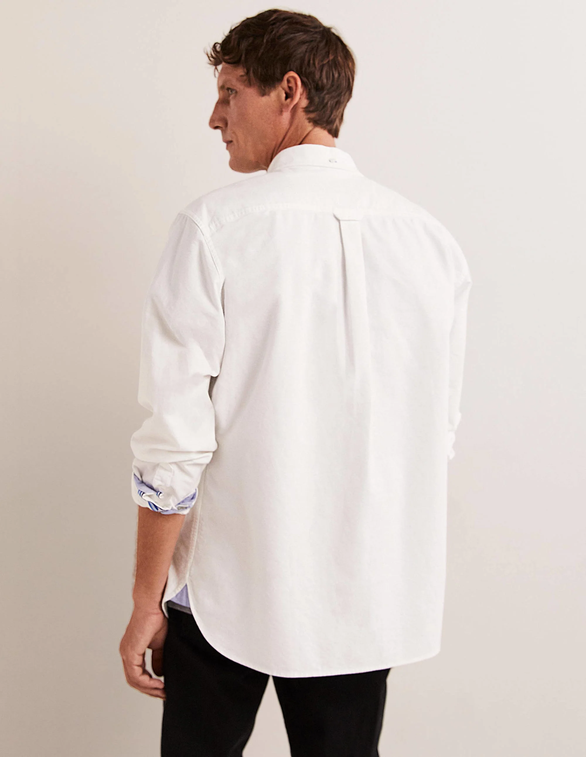 Slim Fit Oxford Shirt-White - Image 3