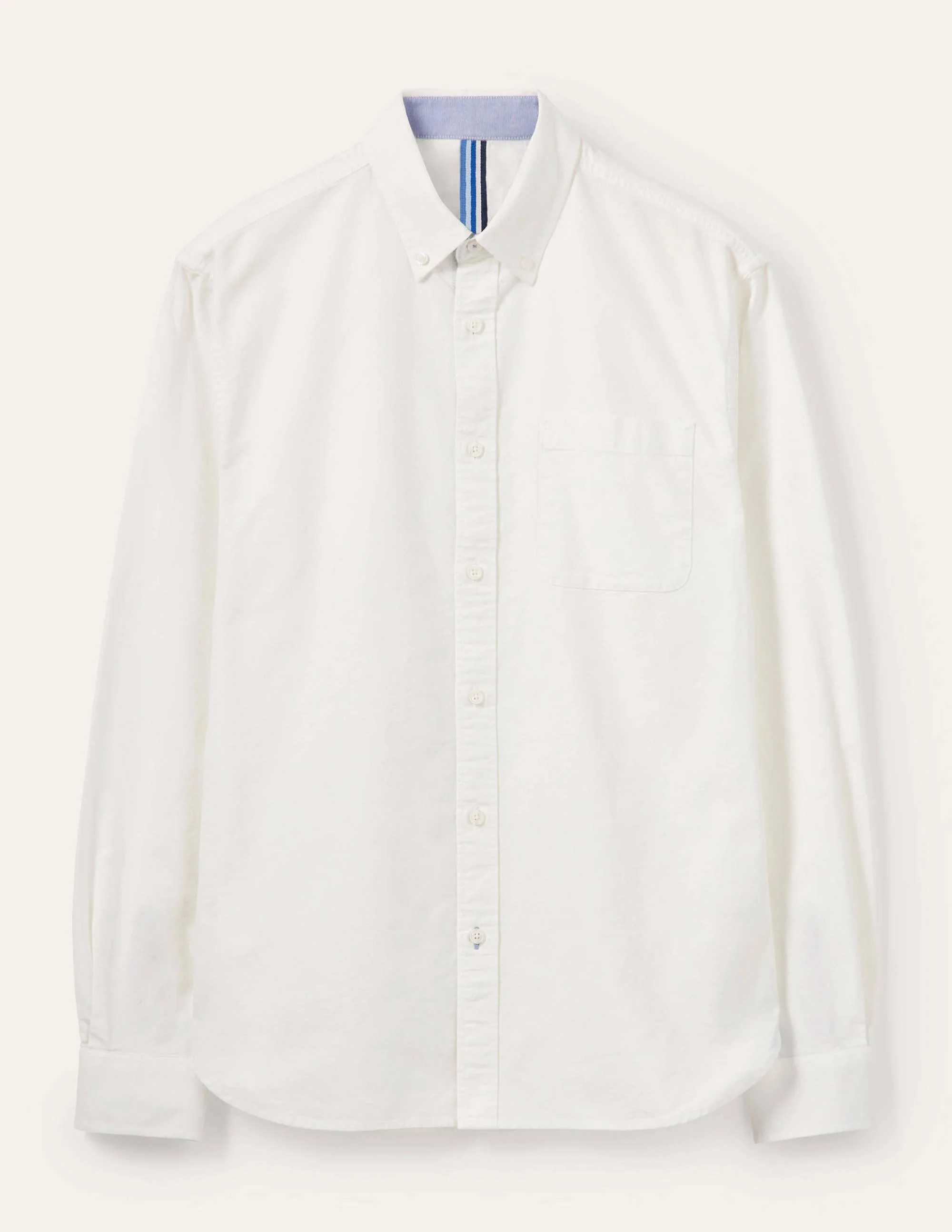 Slim Fit Oxford Shirt-White - Image 5