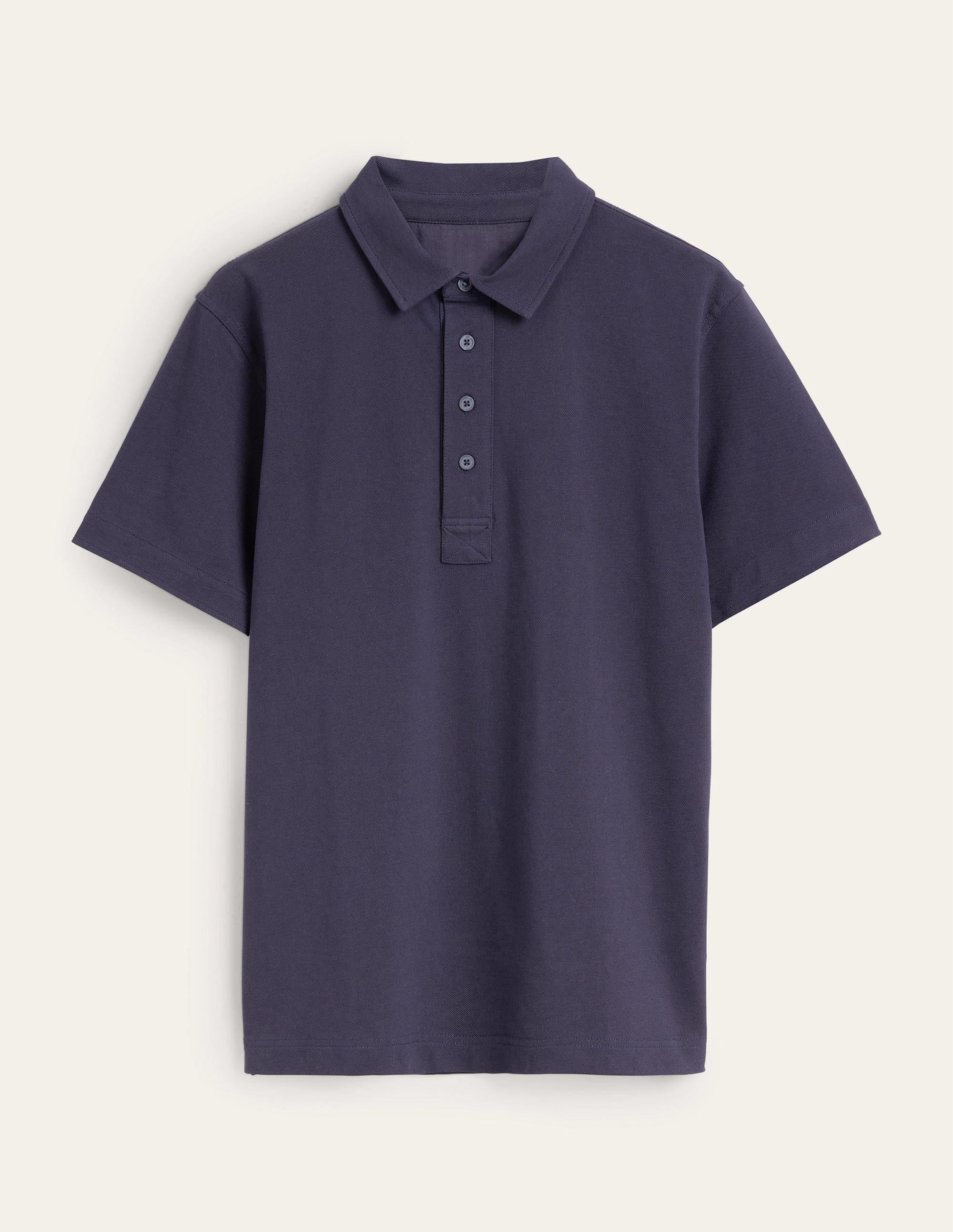 Slim Fit Piqué Polo-Navy