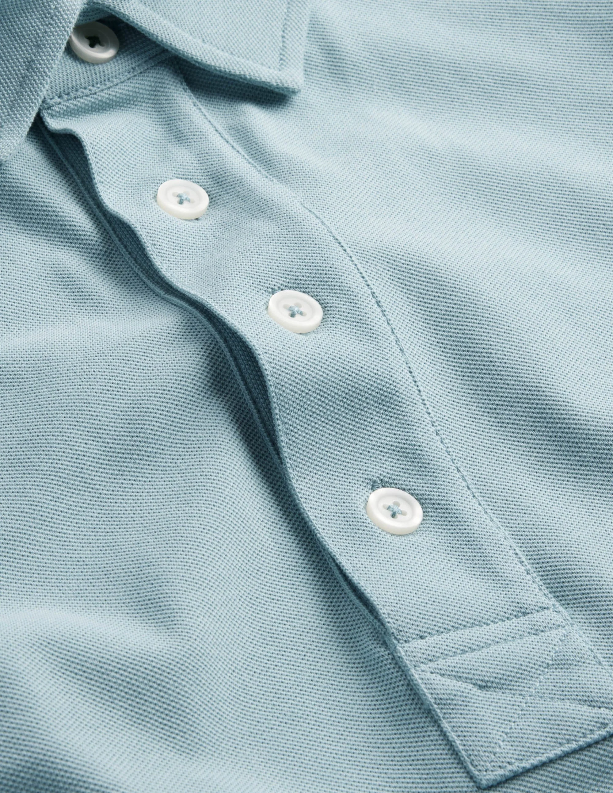 Slim Fit Piqué Polo-Washed Blue - Image 6