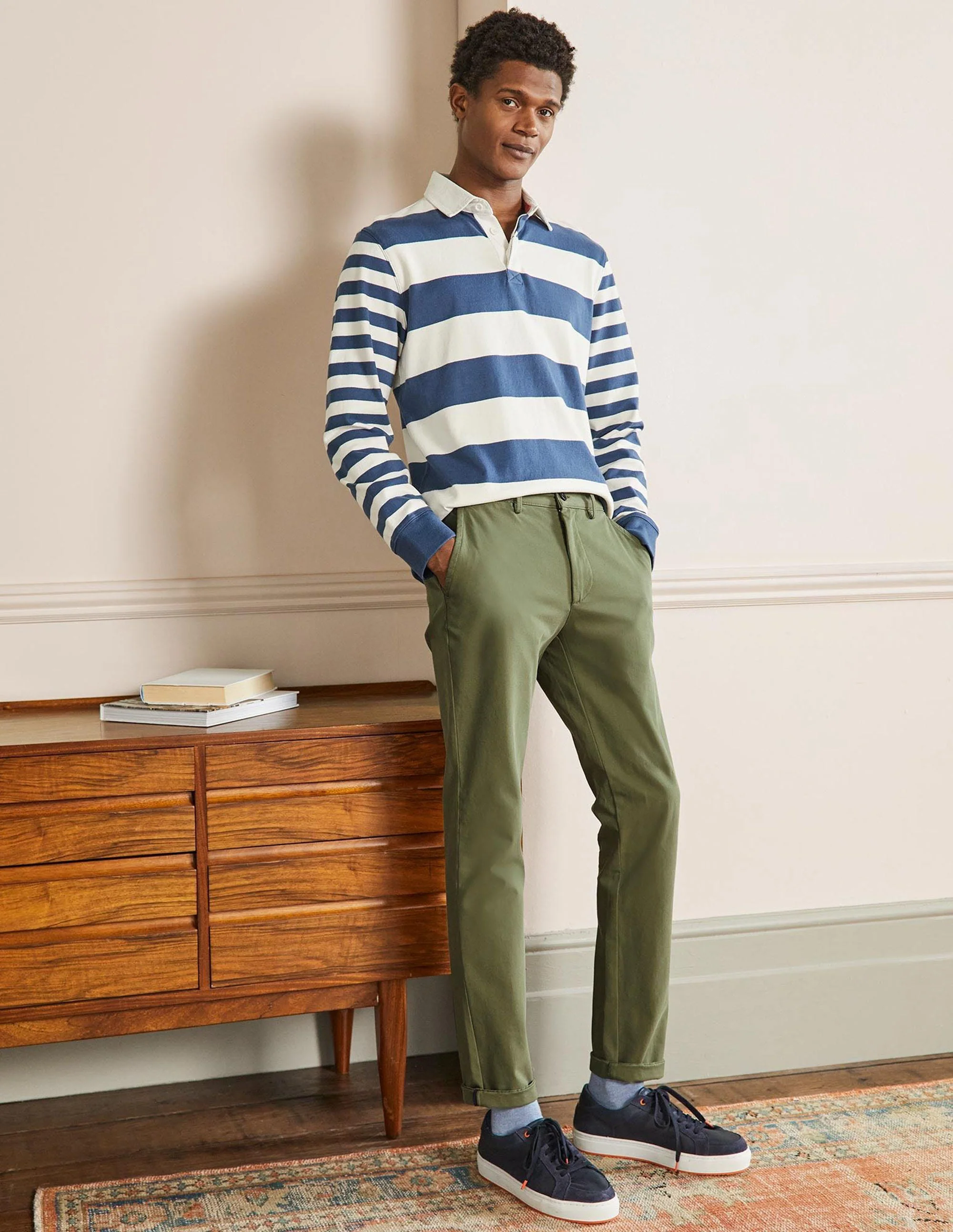 Slim Leg Chinos-Khaki