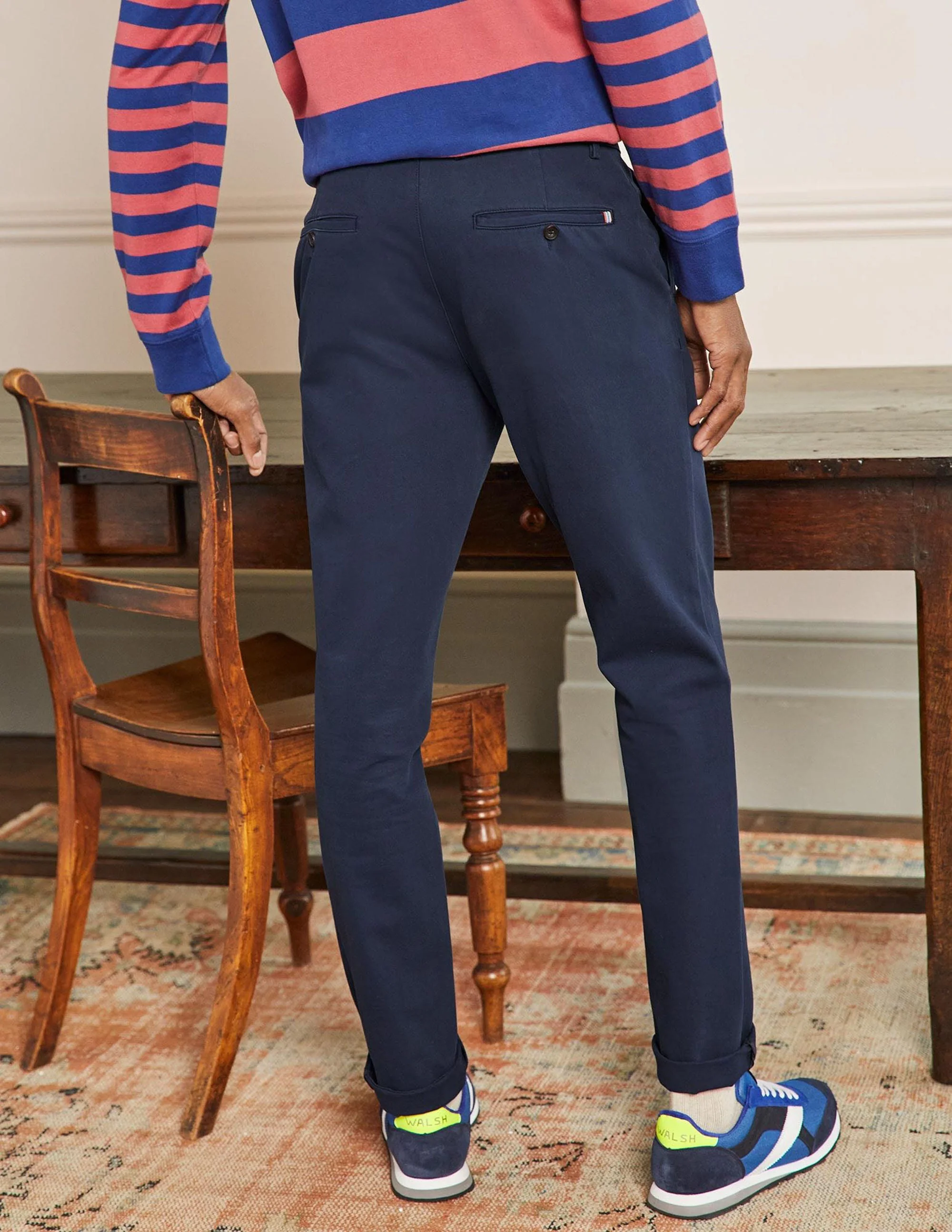 Slim Leg Chinos-Navy - Image 3