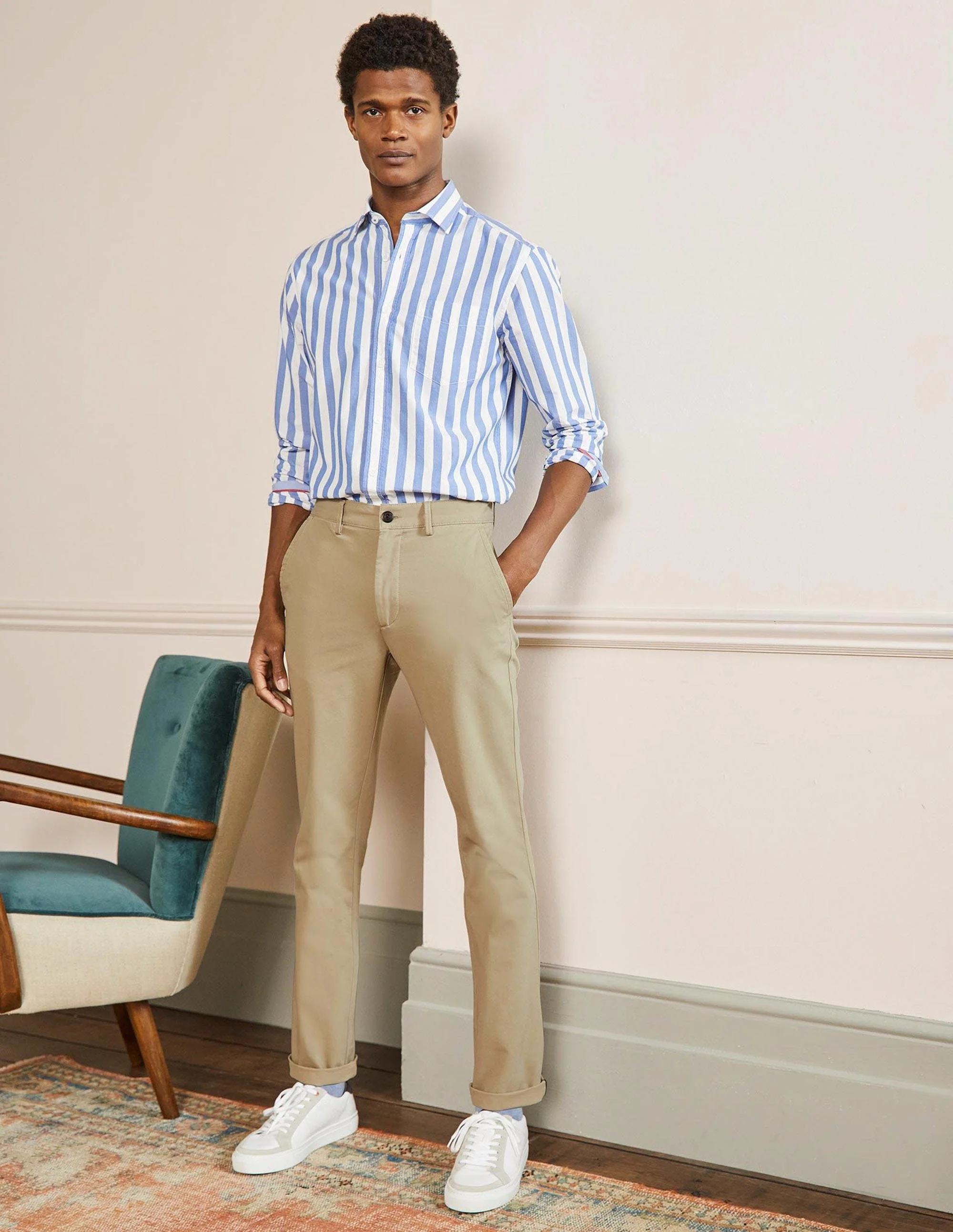 Slim Leg Chinos-Stone