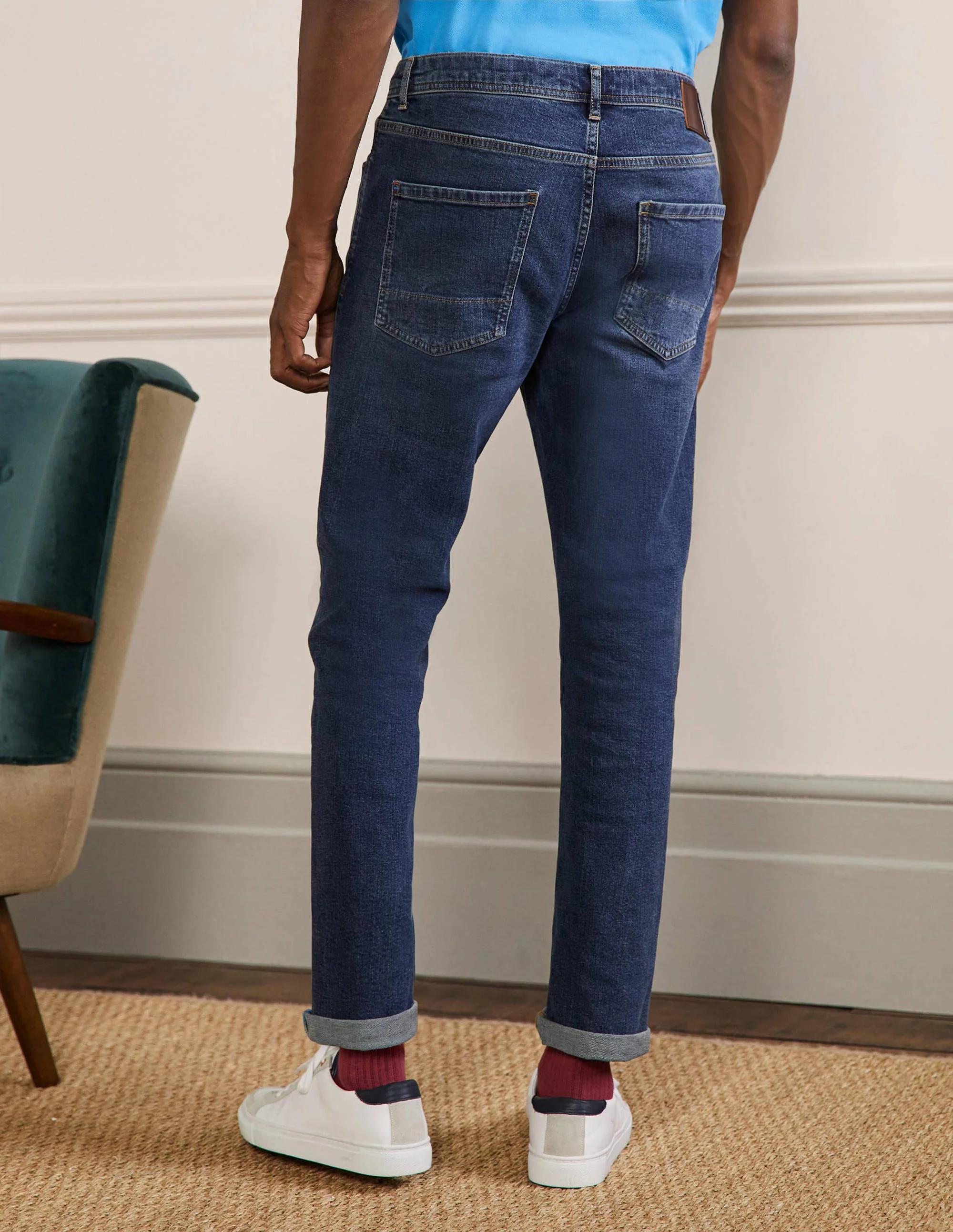 Slim Leg Jeans-Mid Rinse Denim - Image 3