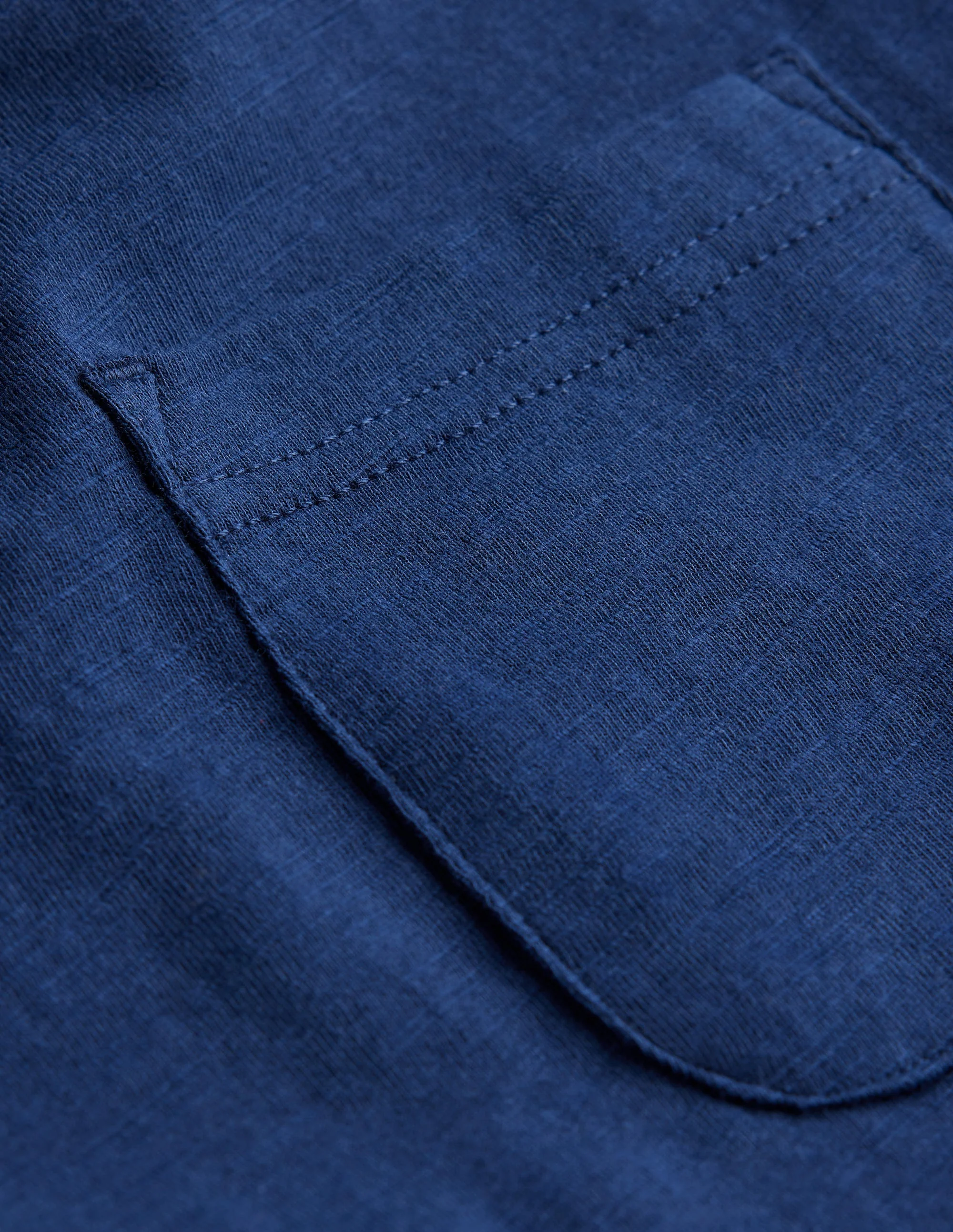 Slub Jersey Short Sleeve Polo-Navy Blue - Image 6