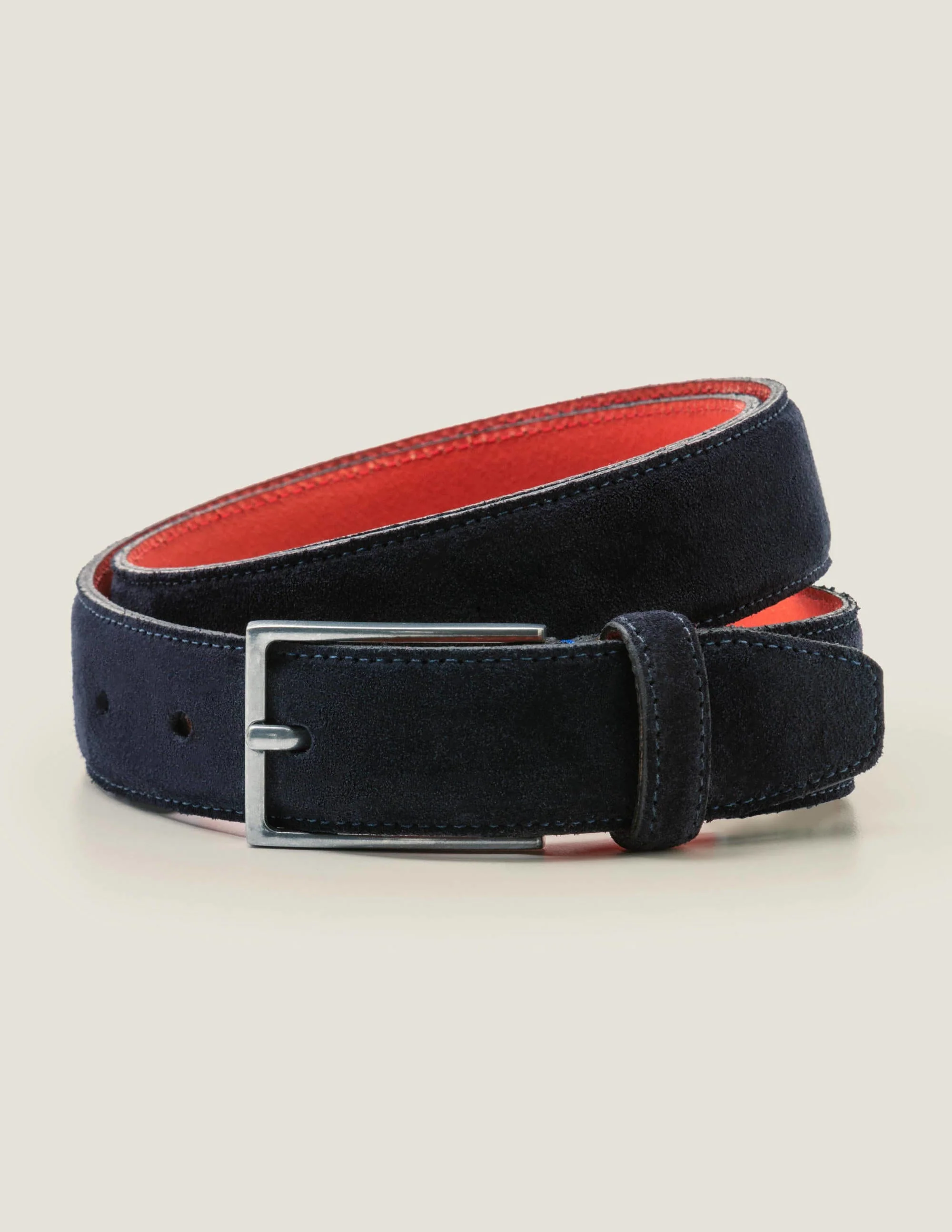 Smart Suede Belt-Navy