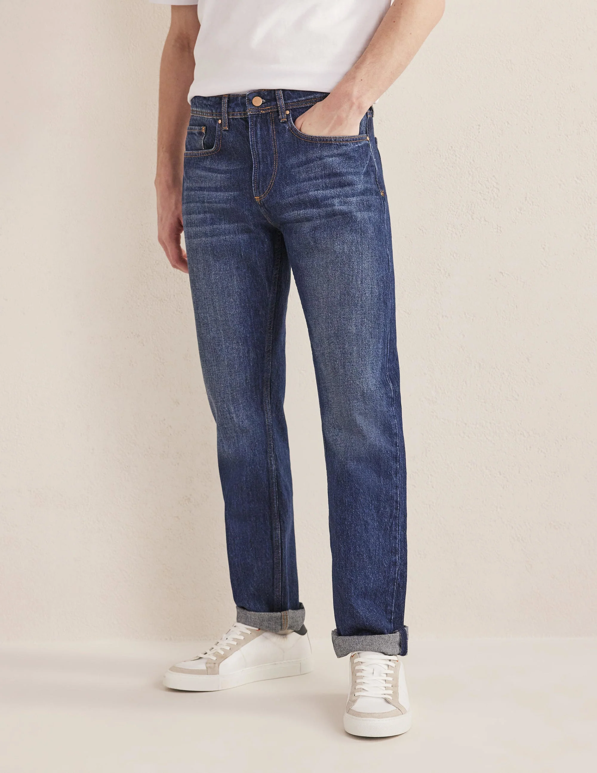Straight Fit Jean-Mid Wash - Image 3