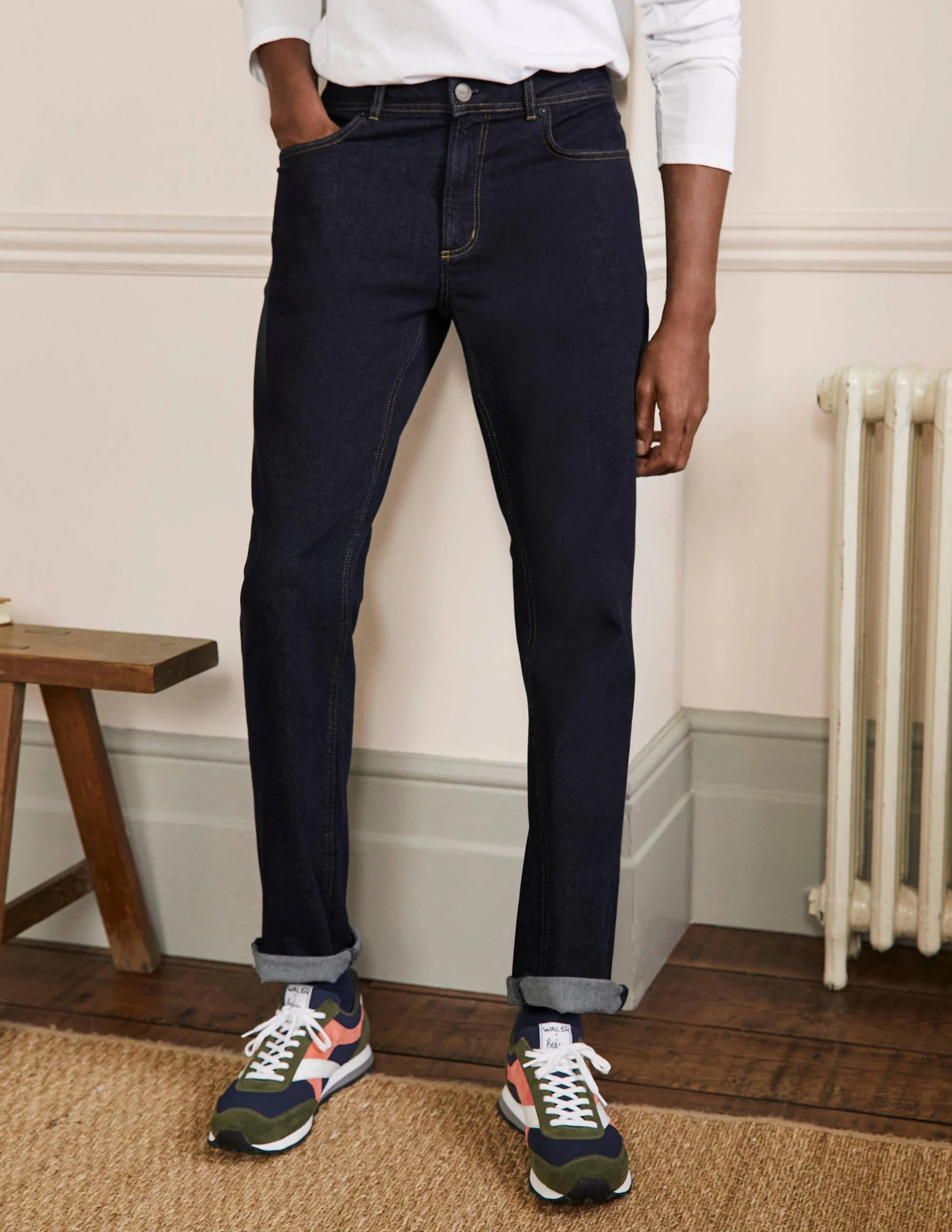 Straight Leg Jeans-Dark Rinse - Image 4