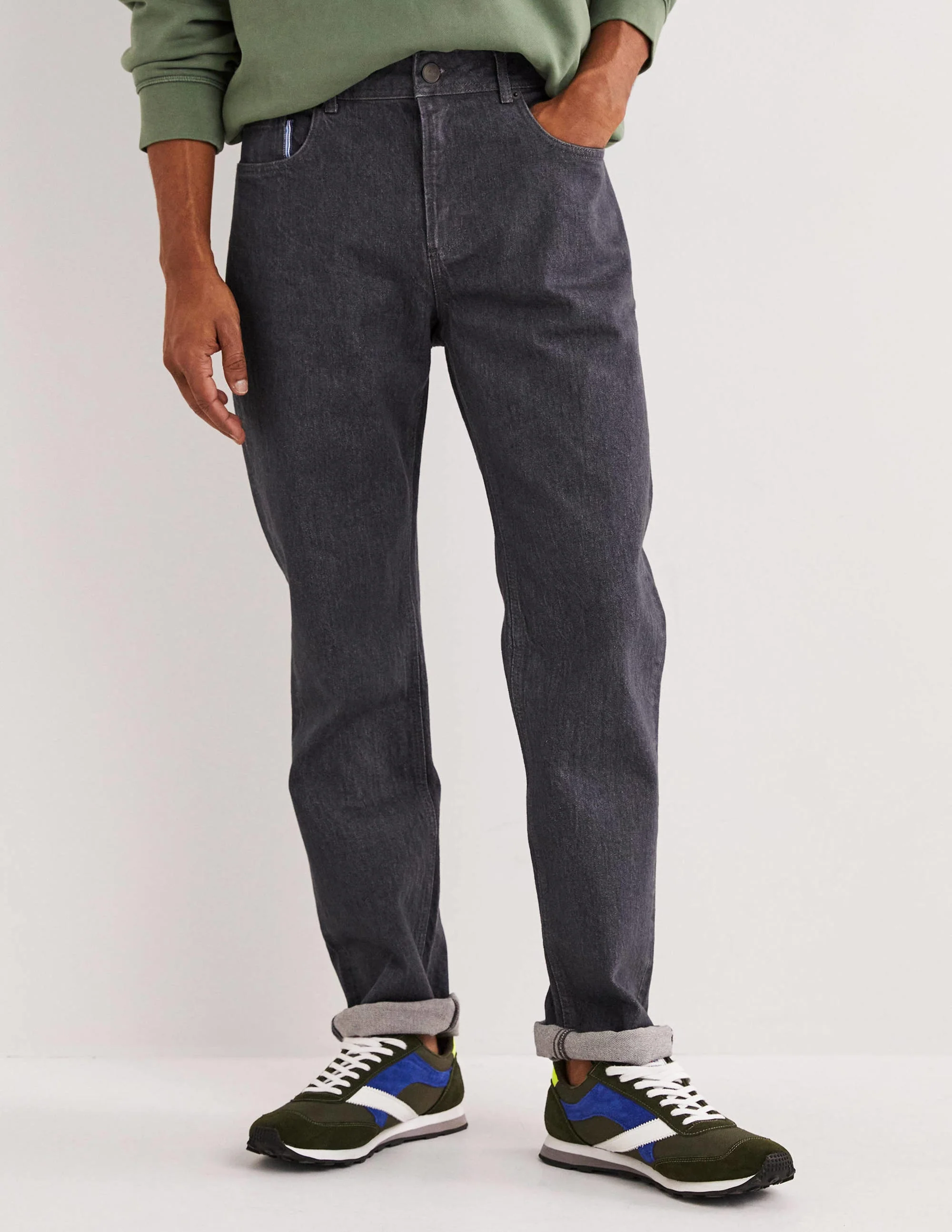 Straight Leg Jeans-Grey - Image 3