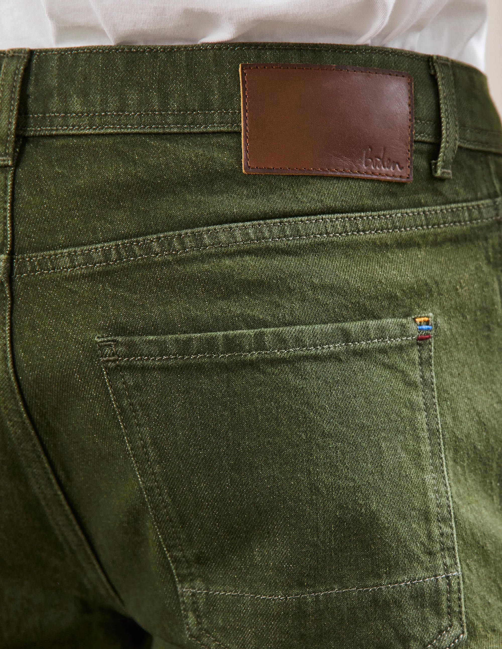 Straight Leg Jeans-Khaki Green - Image 5