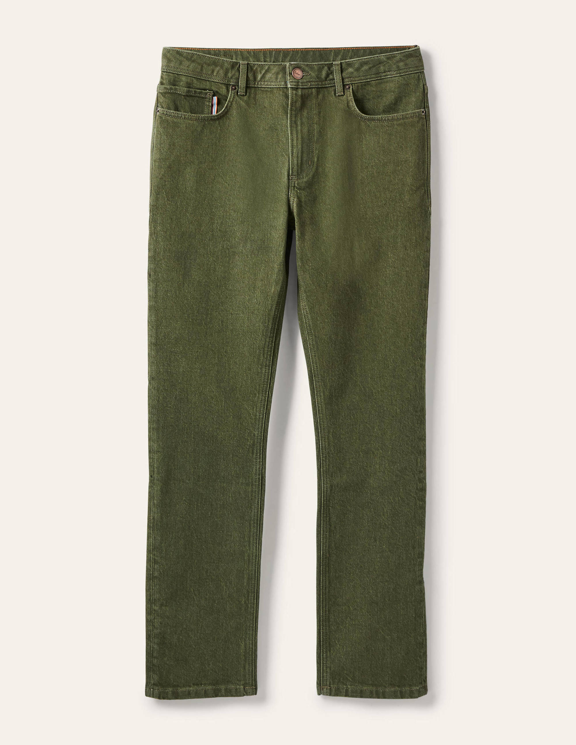Straight Leg Jeans-Khaki Green - Image 7