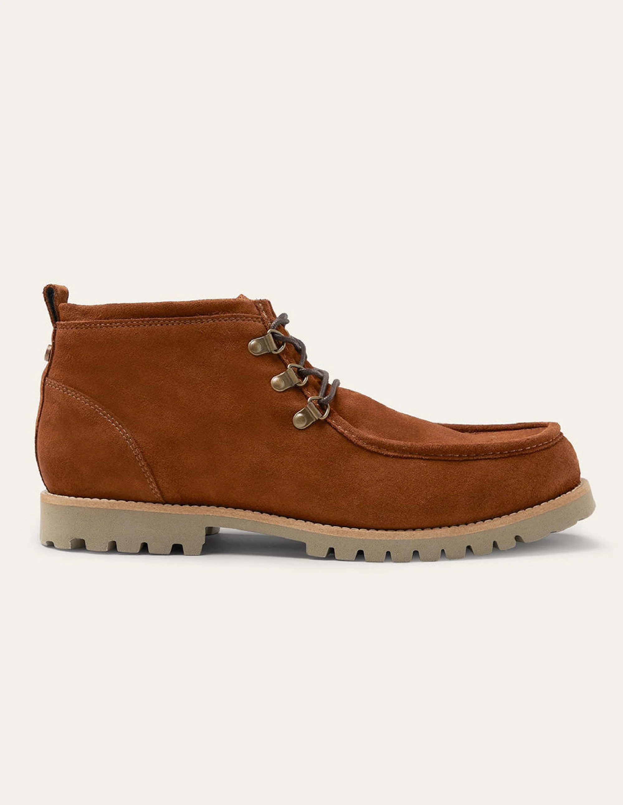Suede Lace Up Boots-Light Brown - Image 7