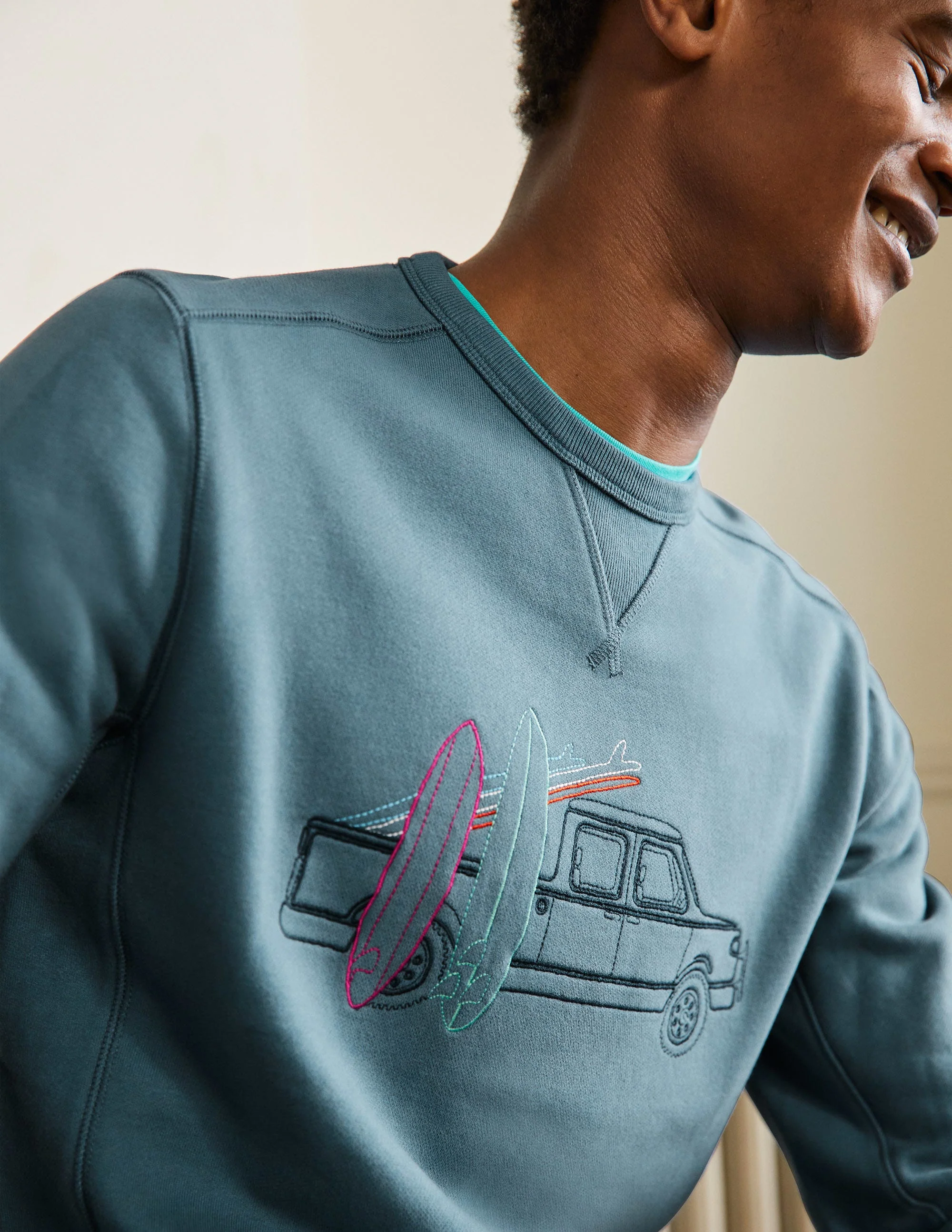 Supersoft Sweatshirt-Aegean Blue Surf - Image 2