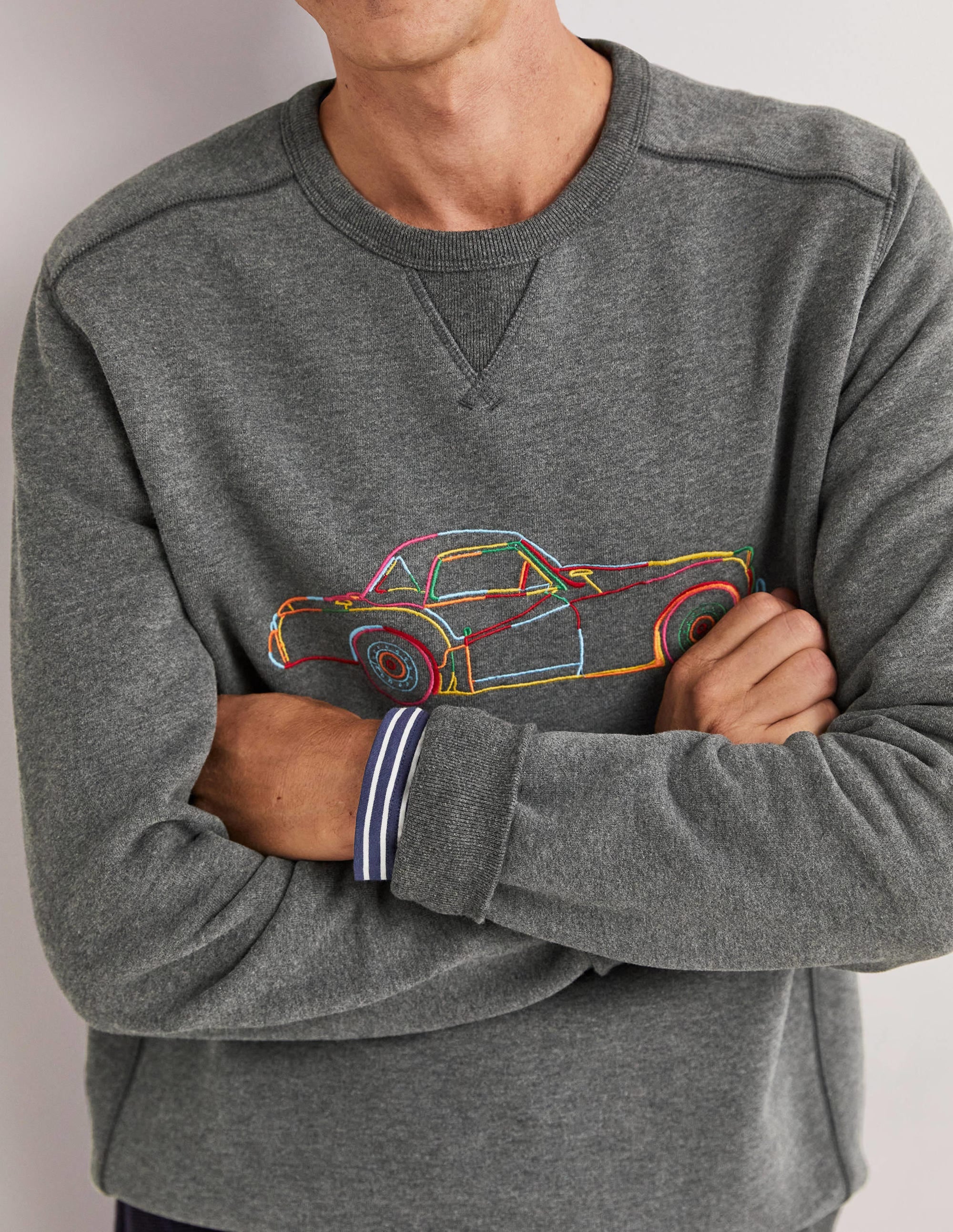 Supersoft Sweatshirt-Charcoal Marl/Car - Image 2