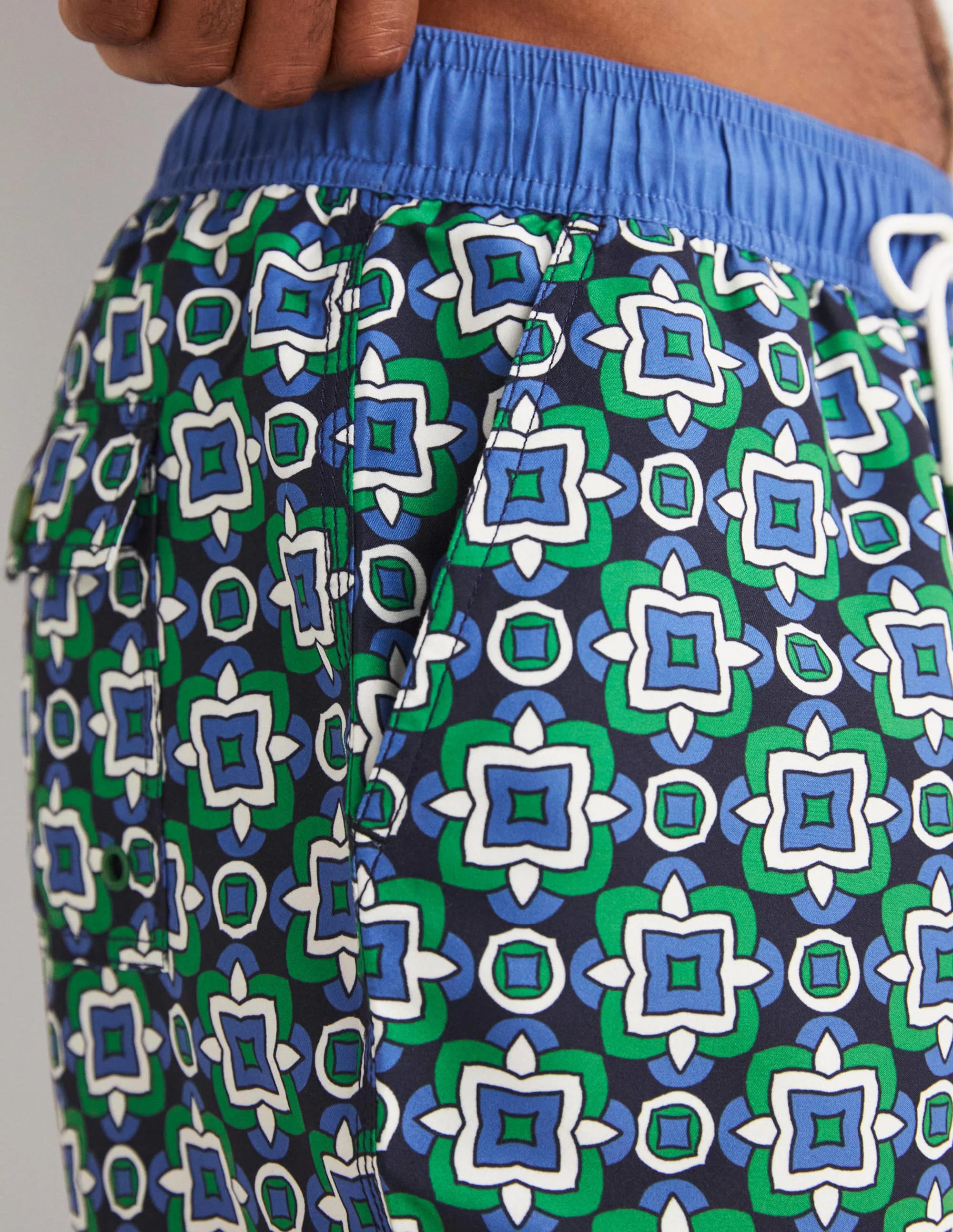 Swimshorts-Navy Tile Geo - Image 2