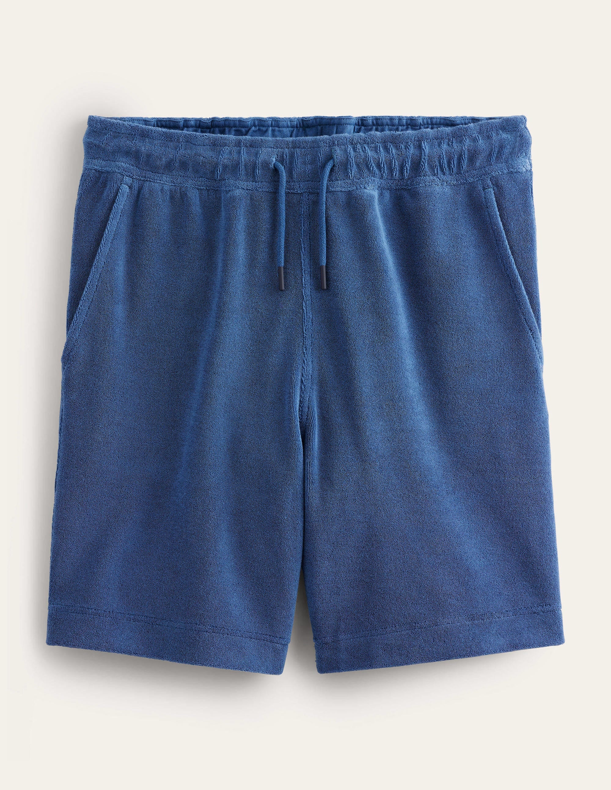 Towelling Drawstring Shorts-True Navy - Image 5