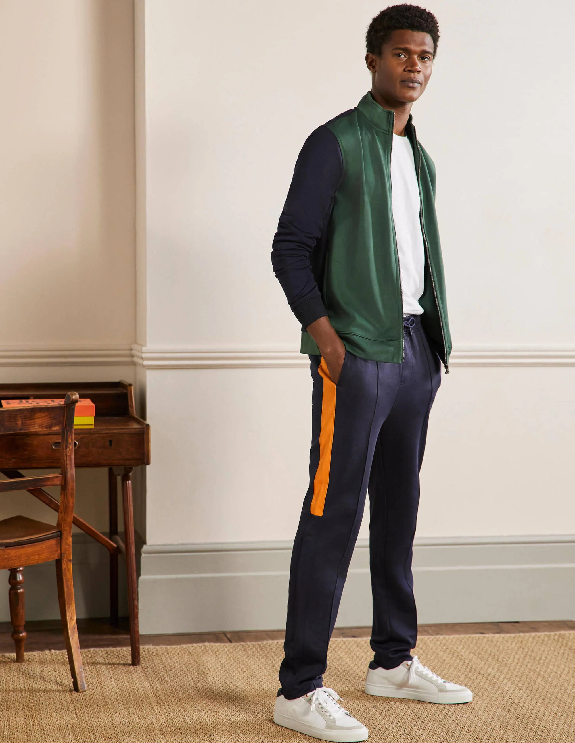 Track Joggers-Navy/Orange