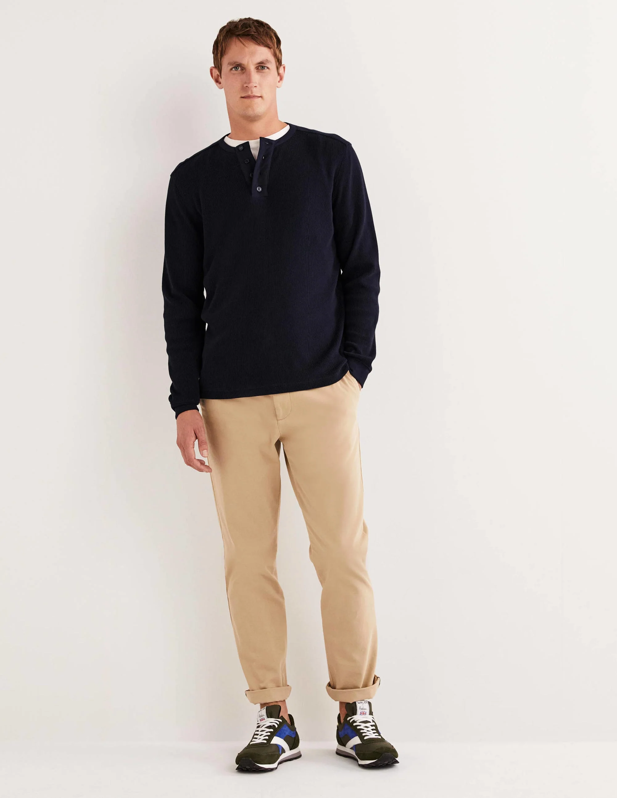 Waffle Henley-Navy - Image 5