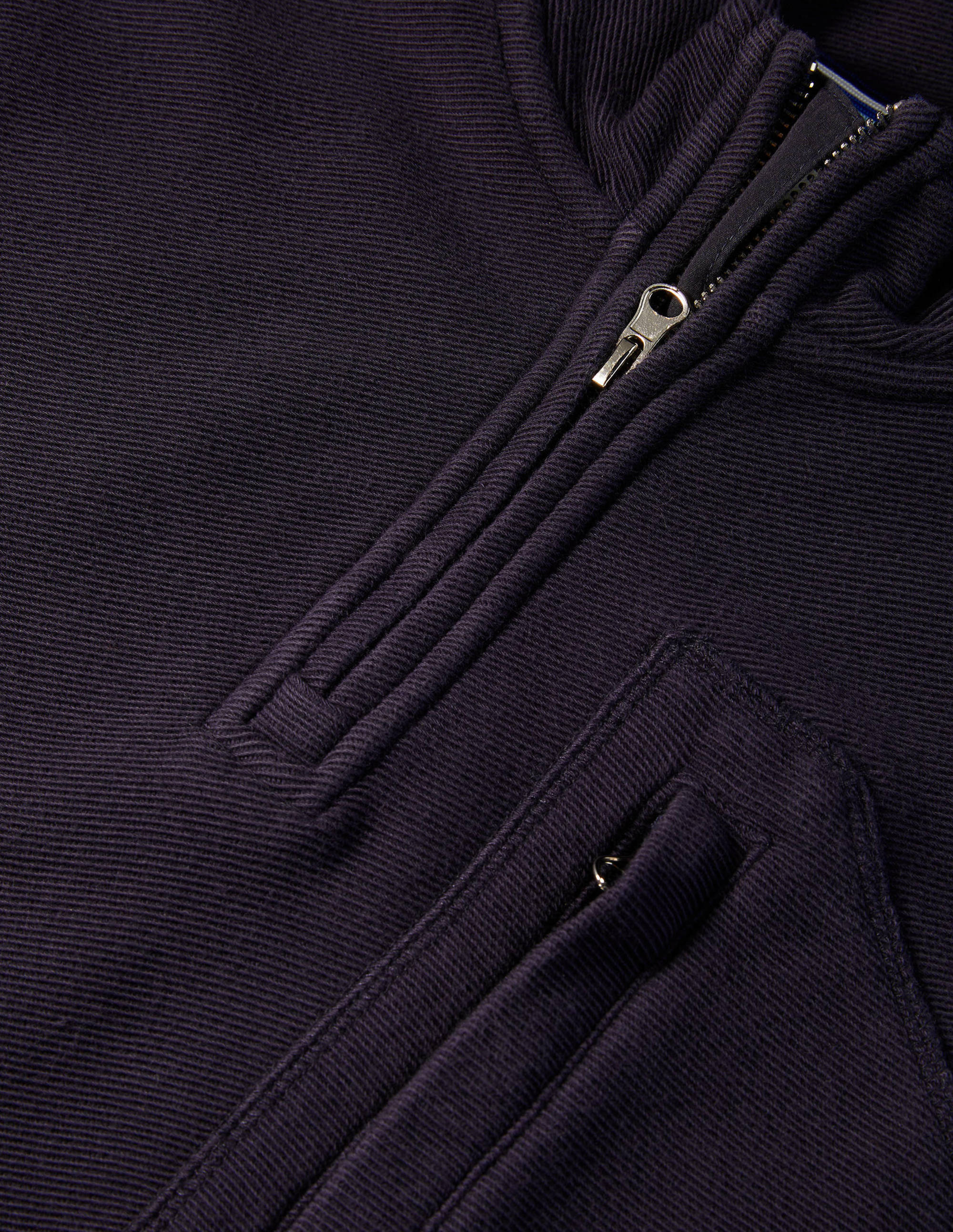 Winsford Twill Half-Zip Top-Navy - Image 6