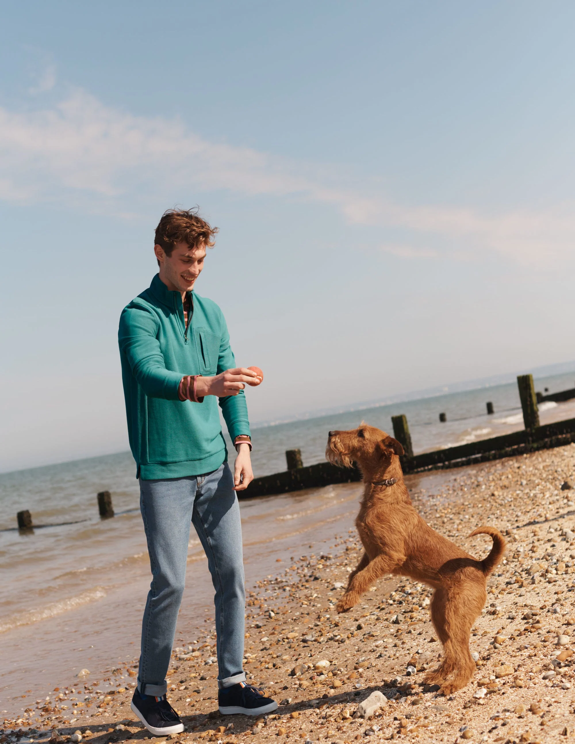 Winsford Twill Half-Zip Top-Quail Egg - Image 8