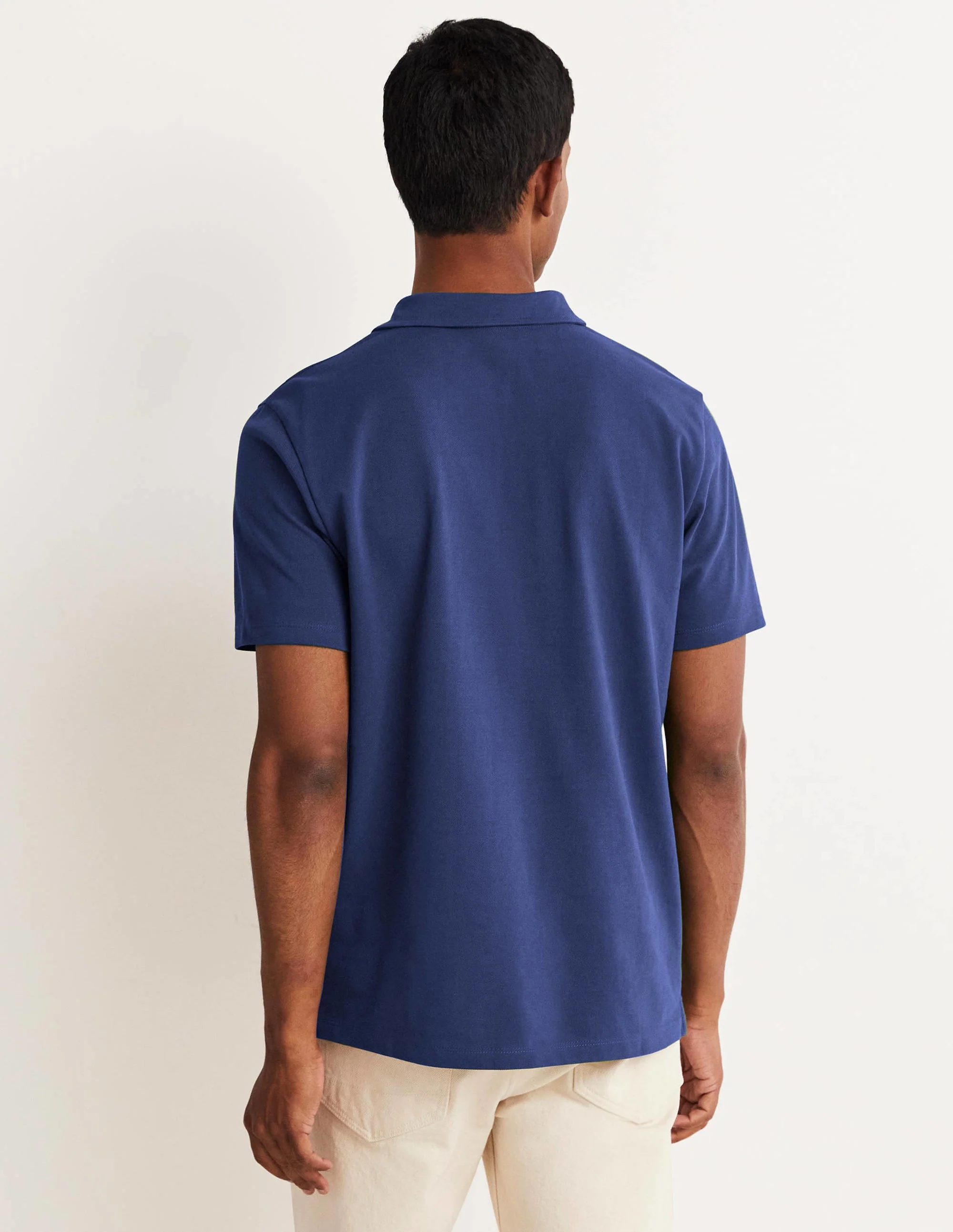 Zip Polo-Navy Blue - Image 3