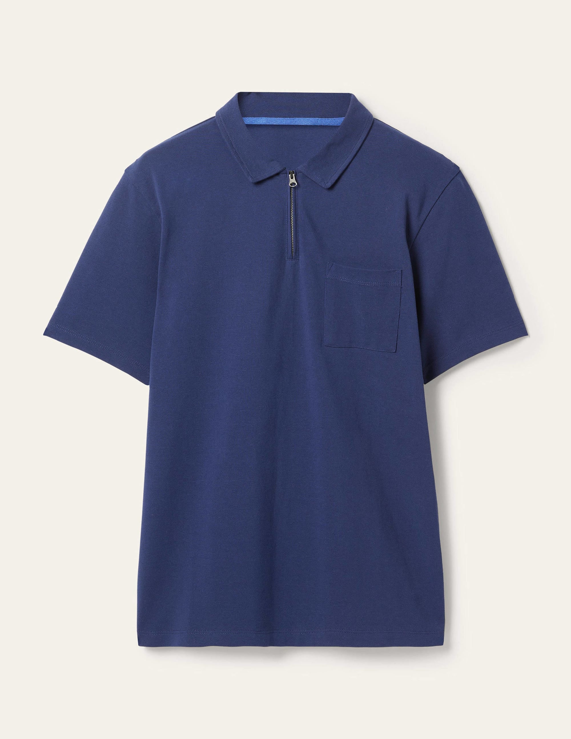 Zip Polo-Navy Blue - Image 6