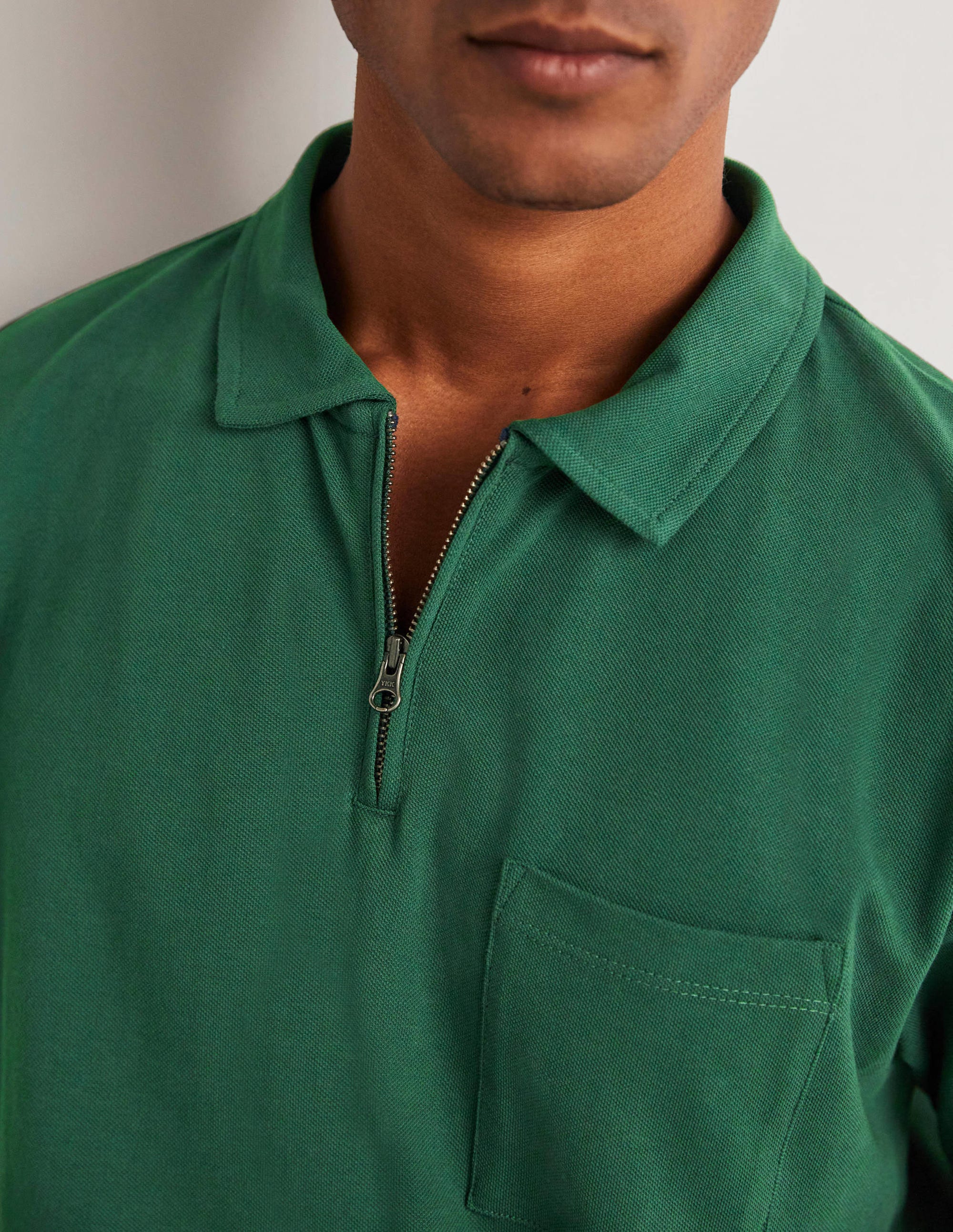 Zip Polo-Park Green - Image 2