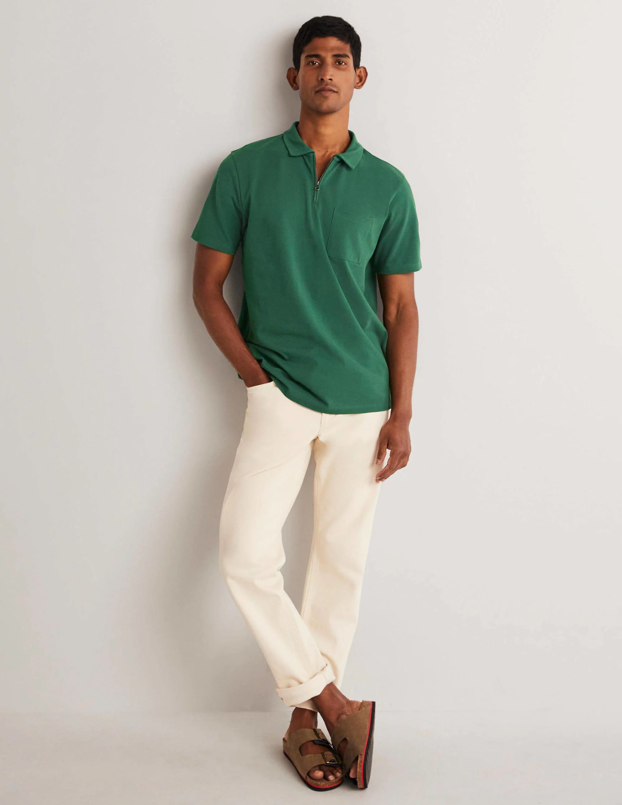 Zip Polo-Park Green - Image 5