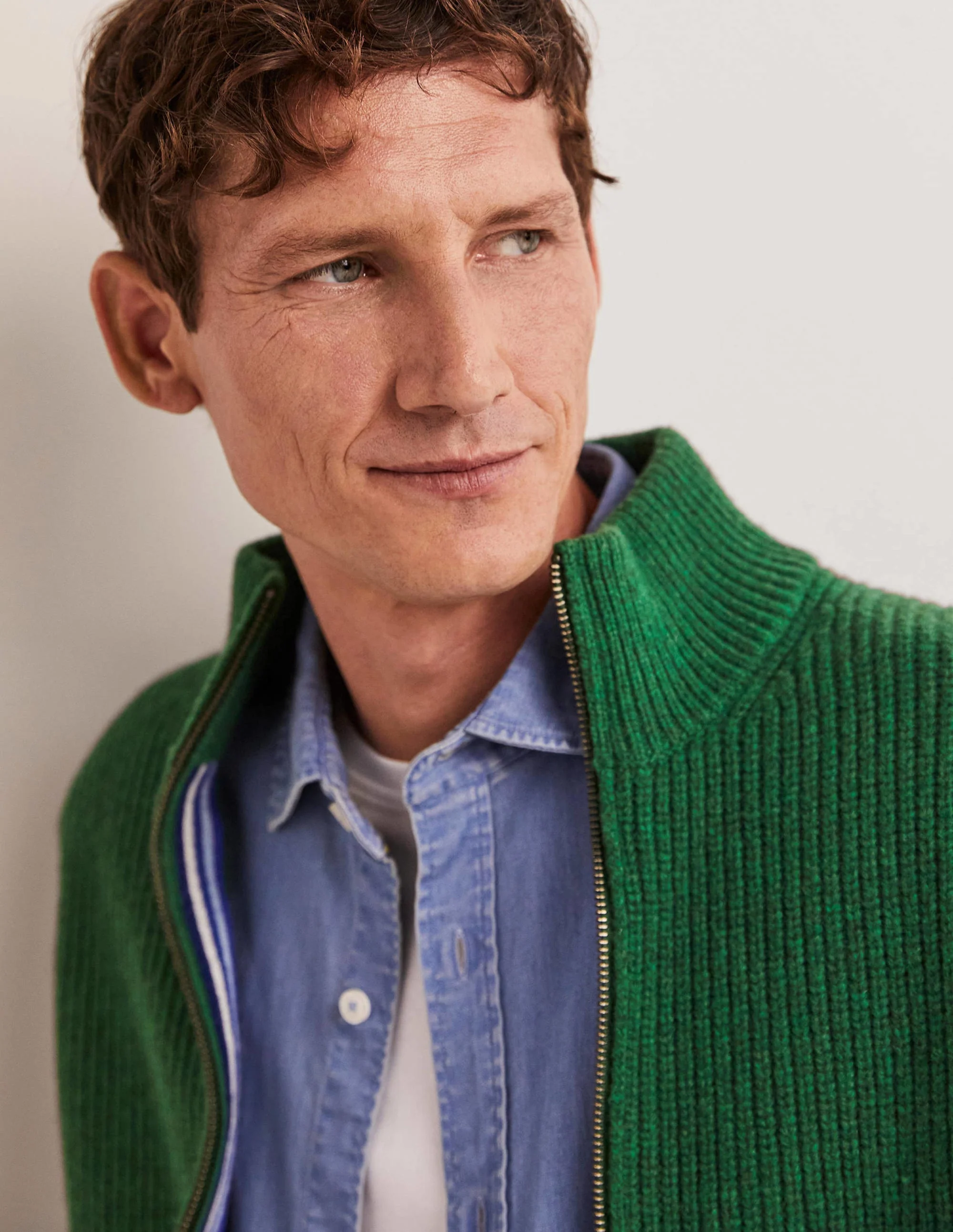 Zip through Cardigan-Highland Green - Image 2