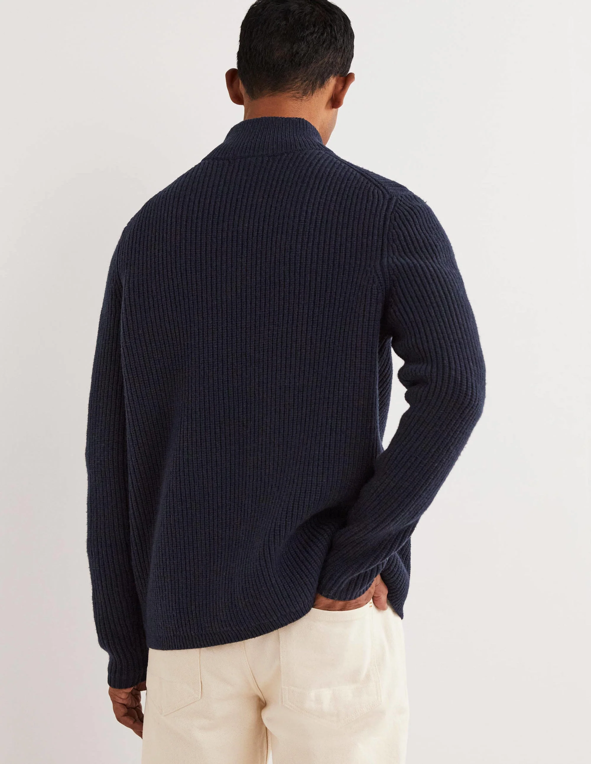 Zip through Cardigan-Navy - Image 3