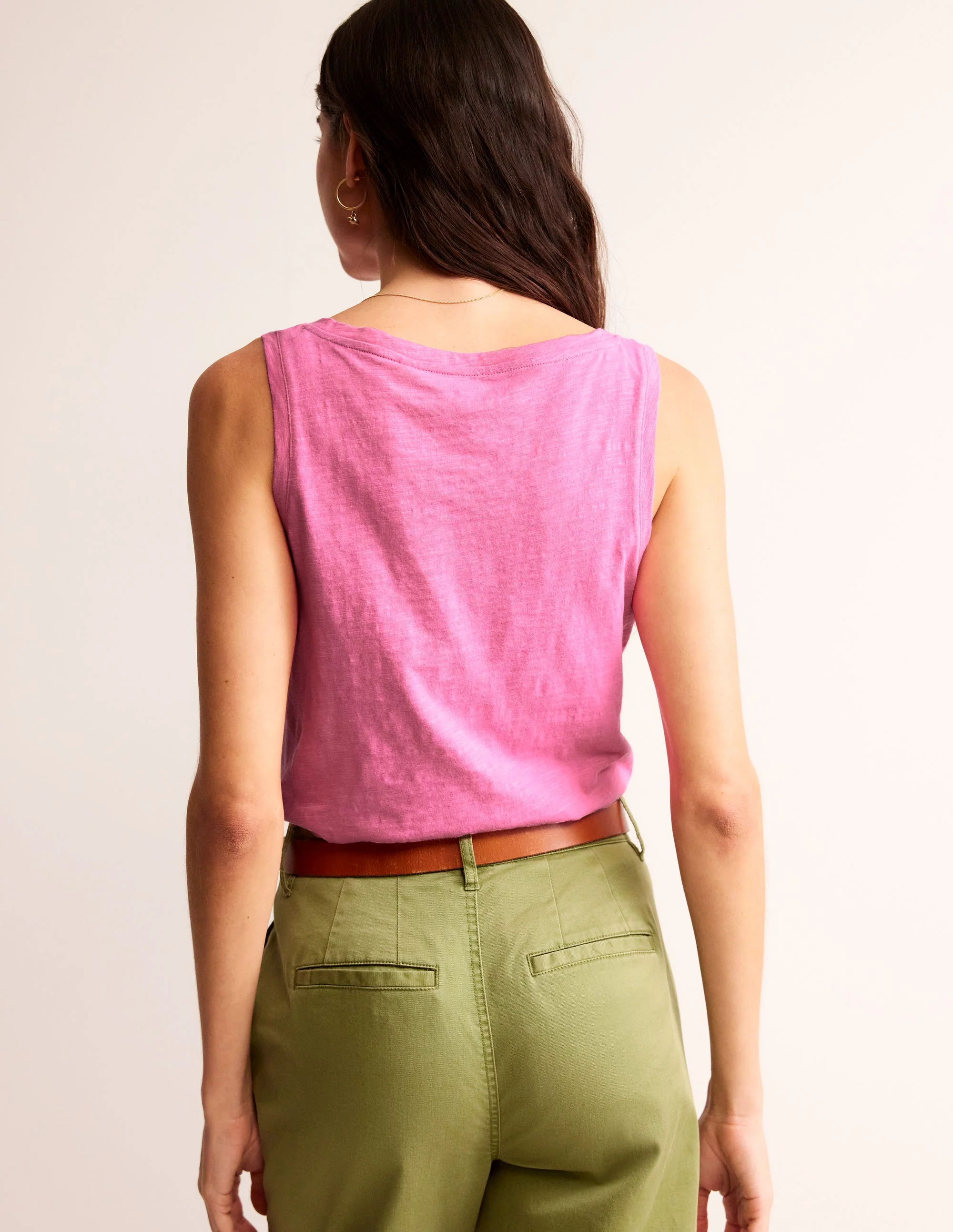 Regular V-Neck Slub Vest-Sangria Sunset - Image 3