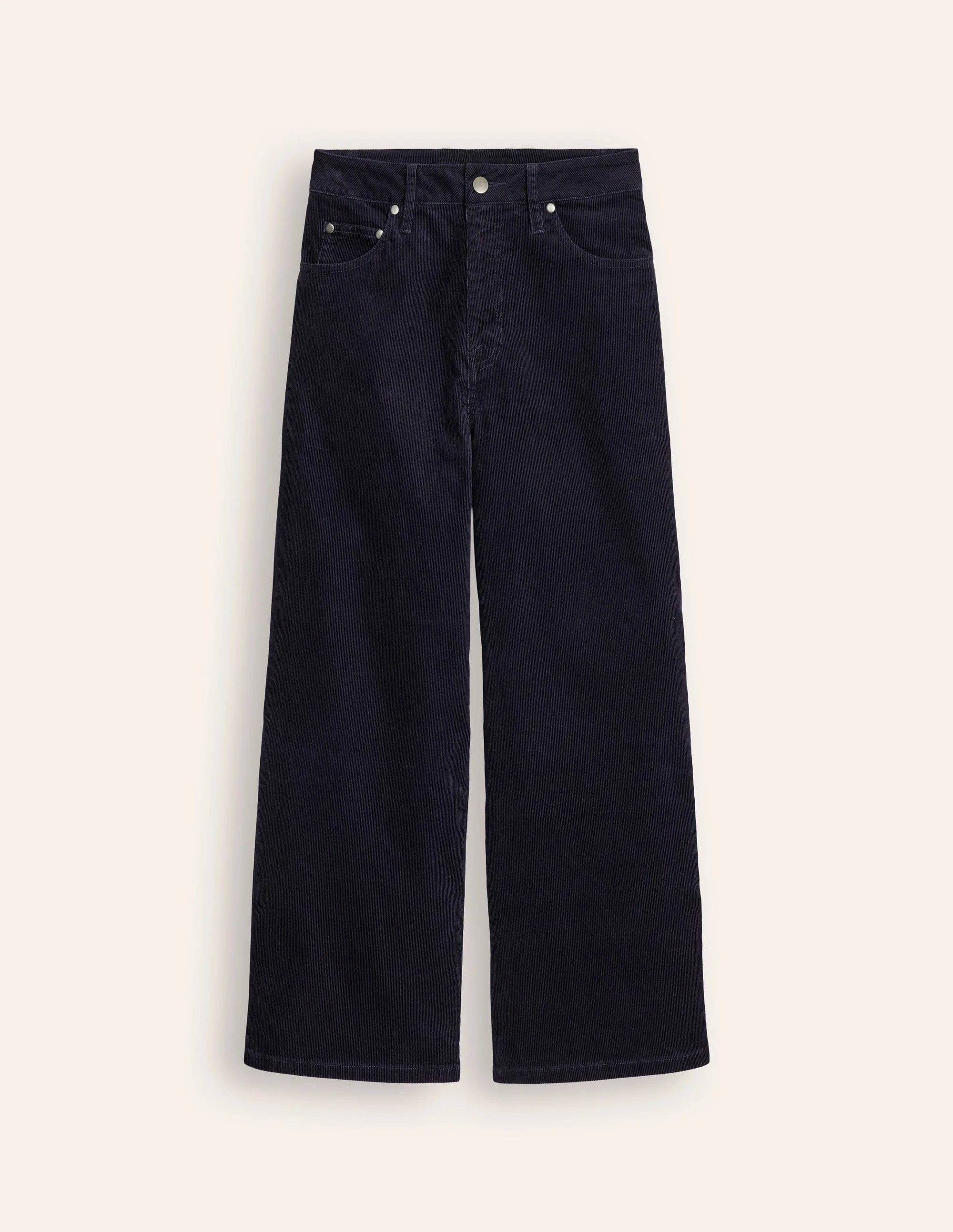 5 Pocket Cord Crop Jeans-Navy - Image 6
