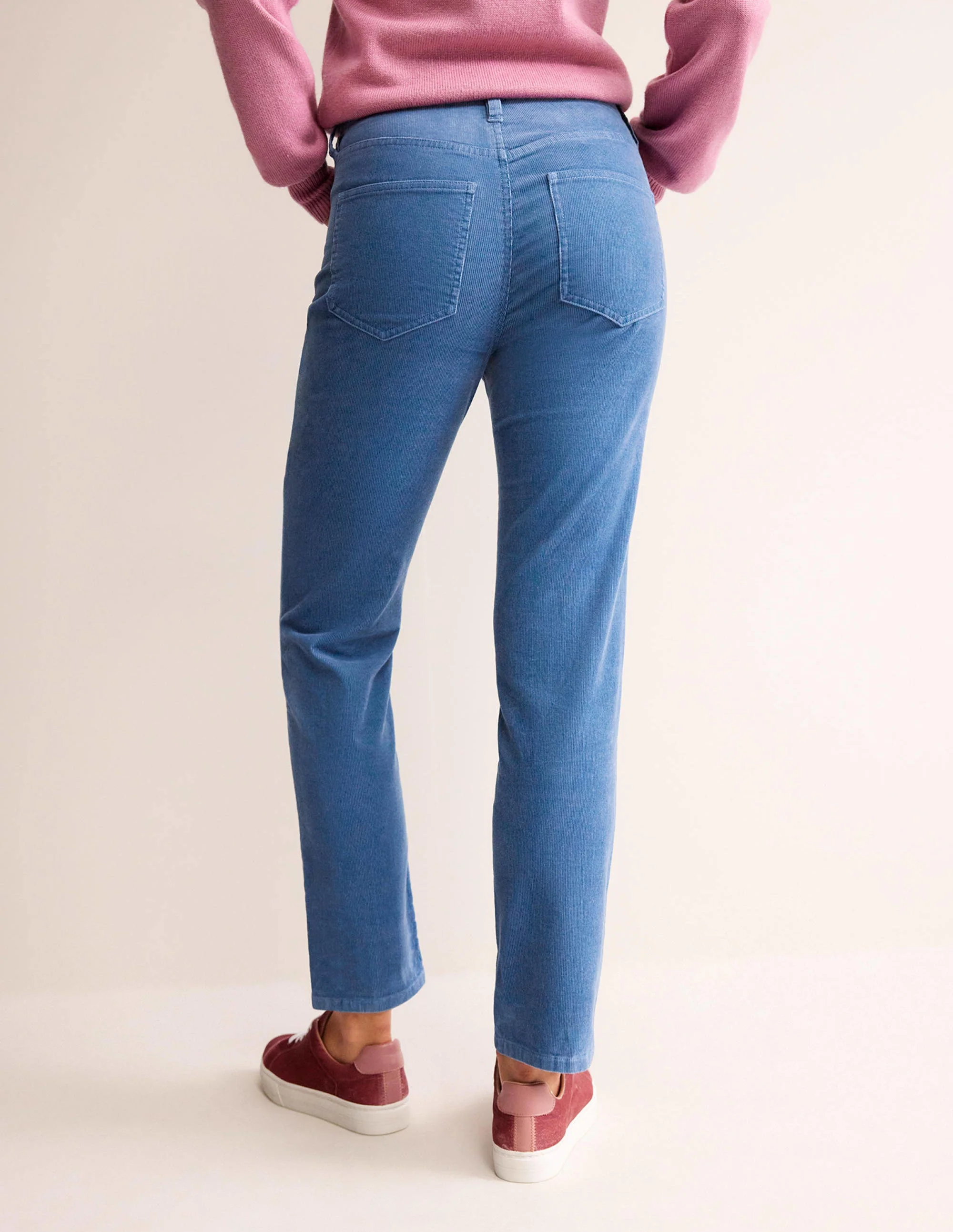 5 Pocket Cord Slim Jeans-Azure - Image 3