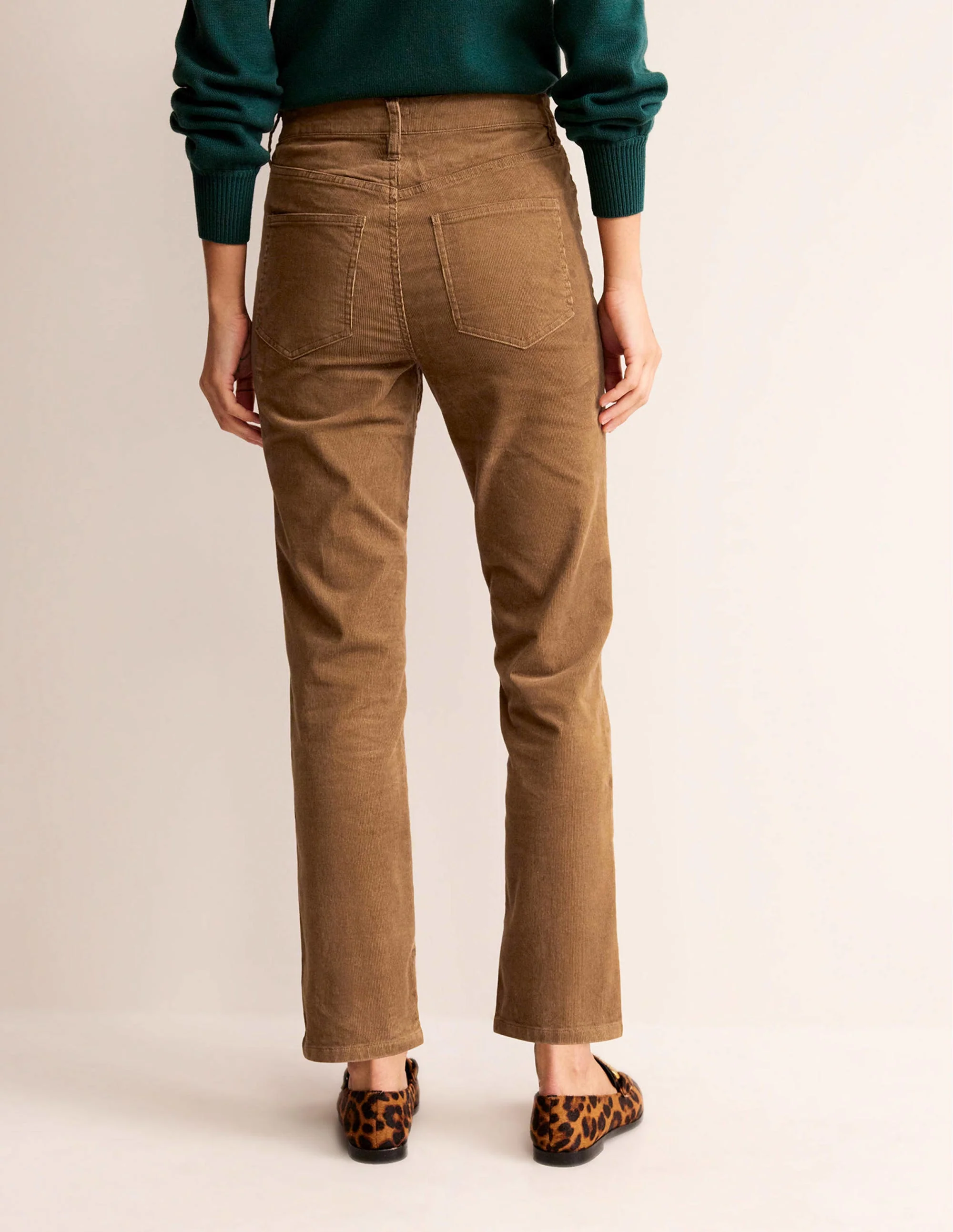 5 Pocket Cord Slim Jeans-Camel - Image 3