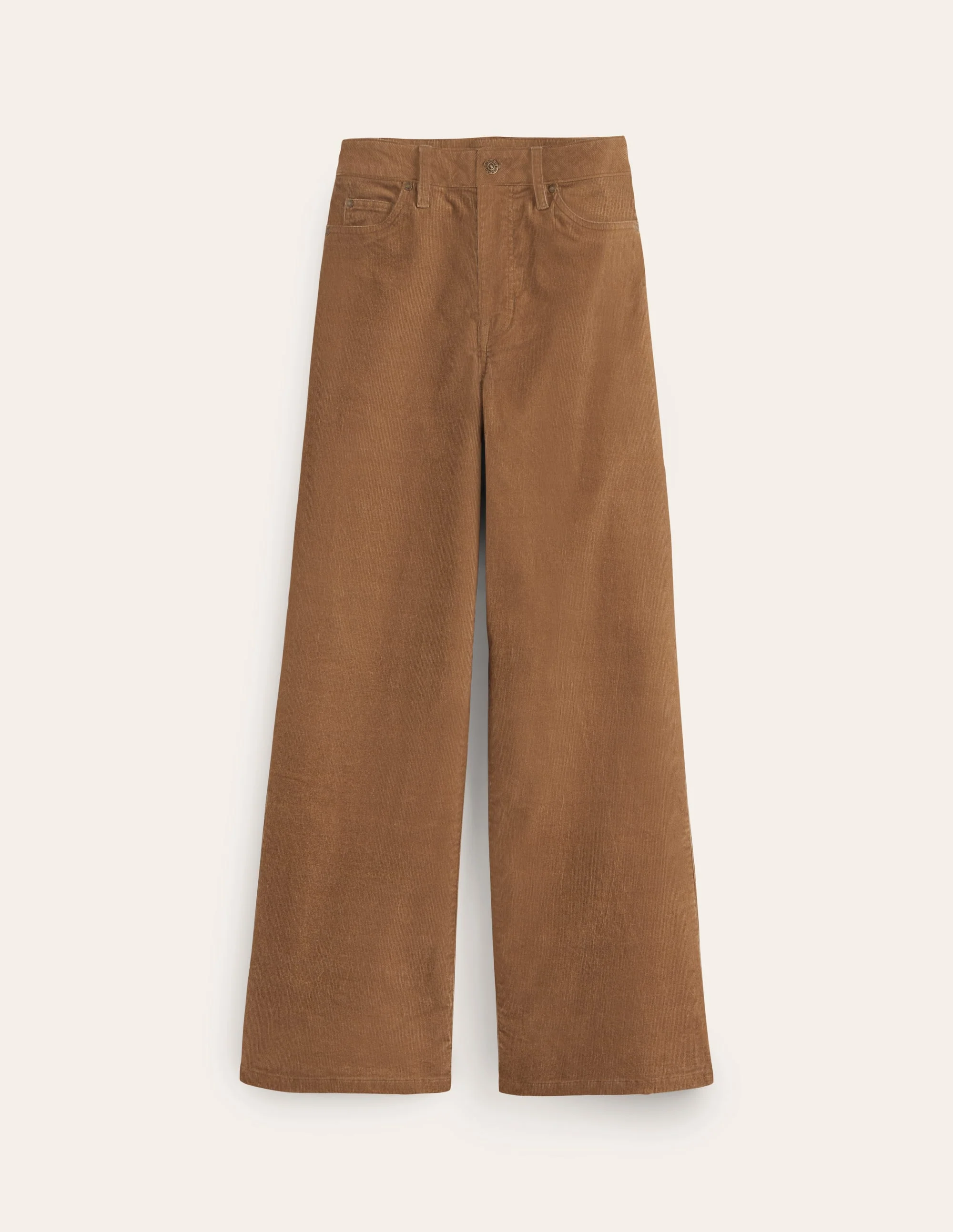 5 Pocket Cord Wide Jeans-Camel - Image 5