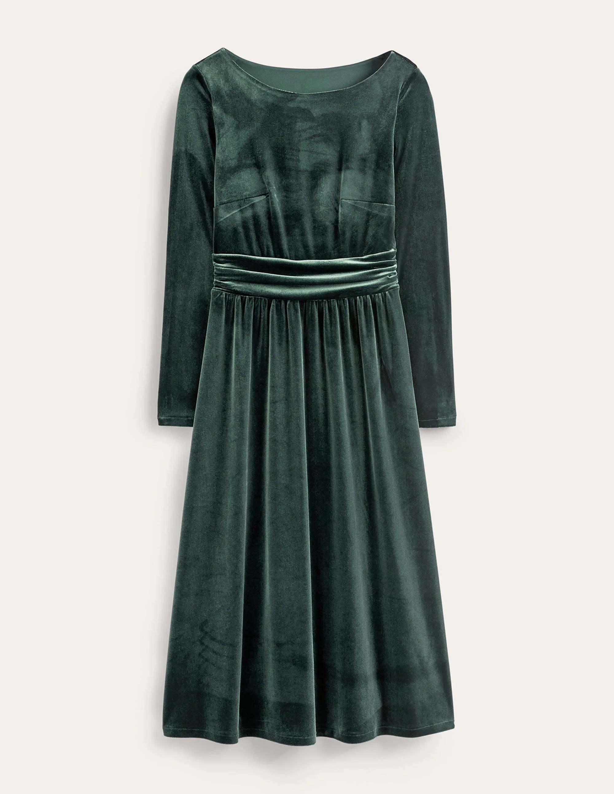 Abigail Velvet Midi Dress-Chatsworth Green - Image 6