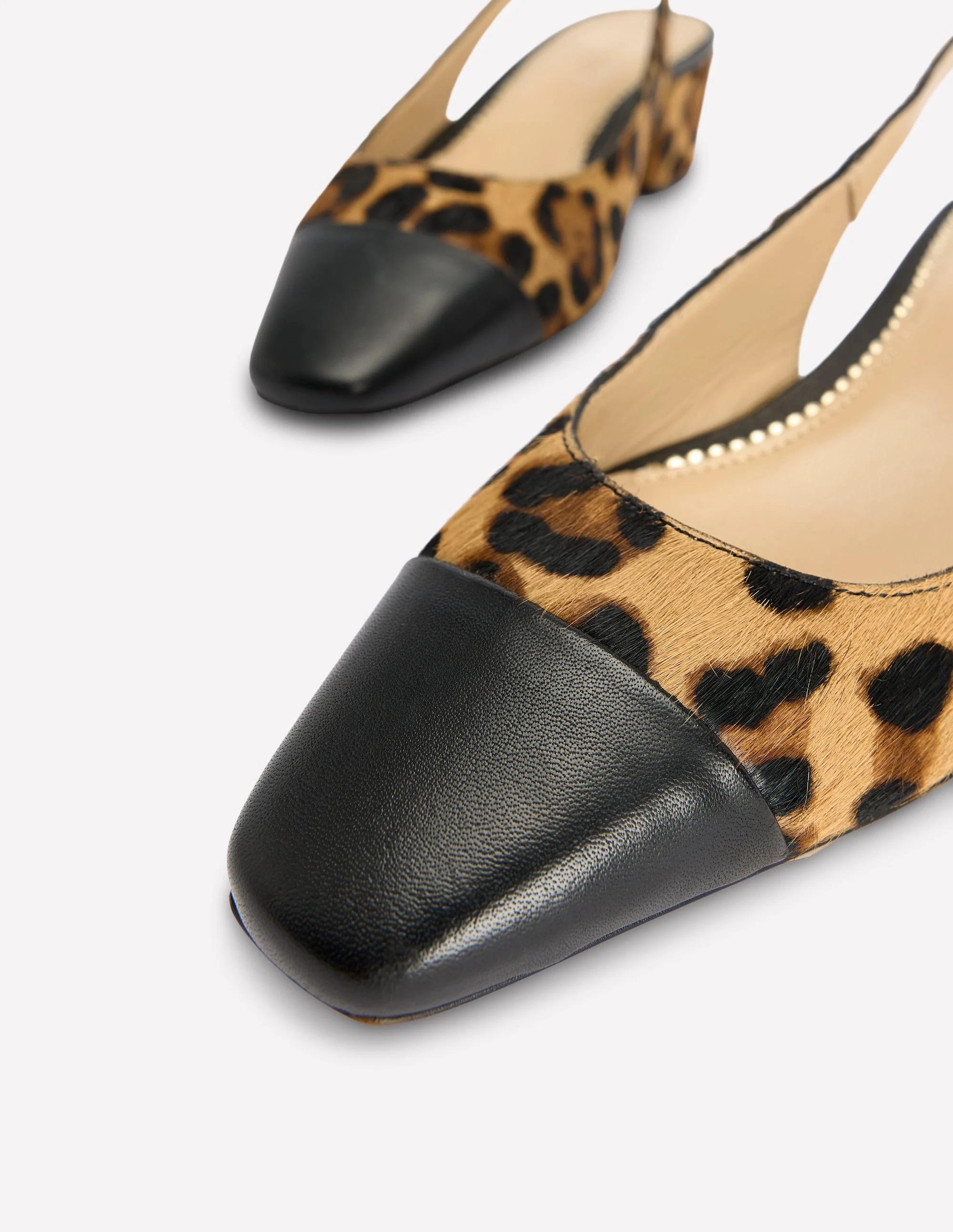 Ailsa Block Heel Slingbacks-Classic Leopard - Image 4