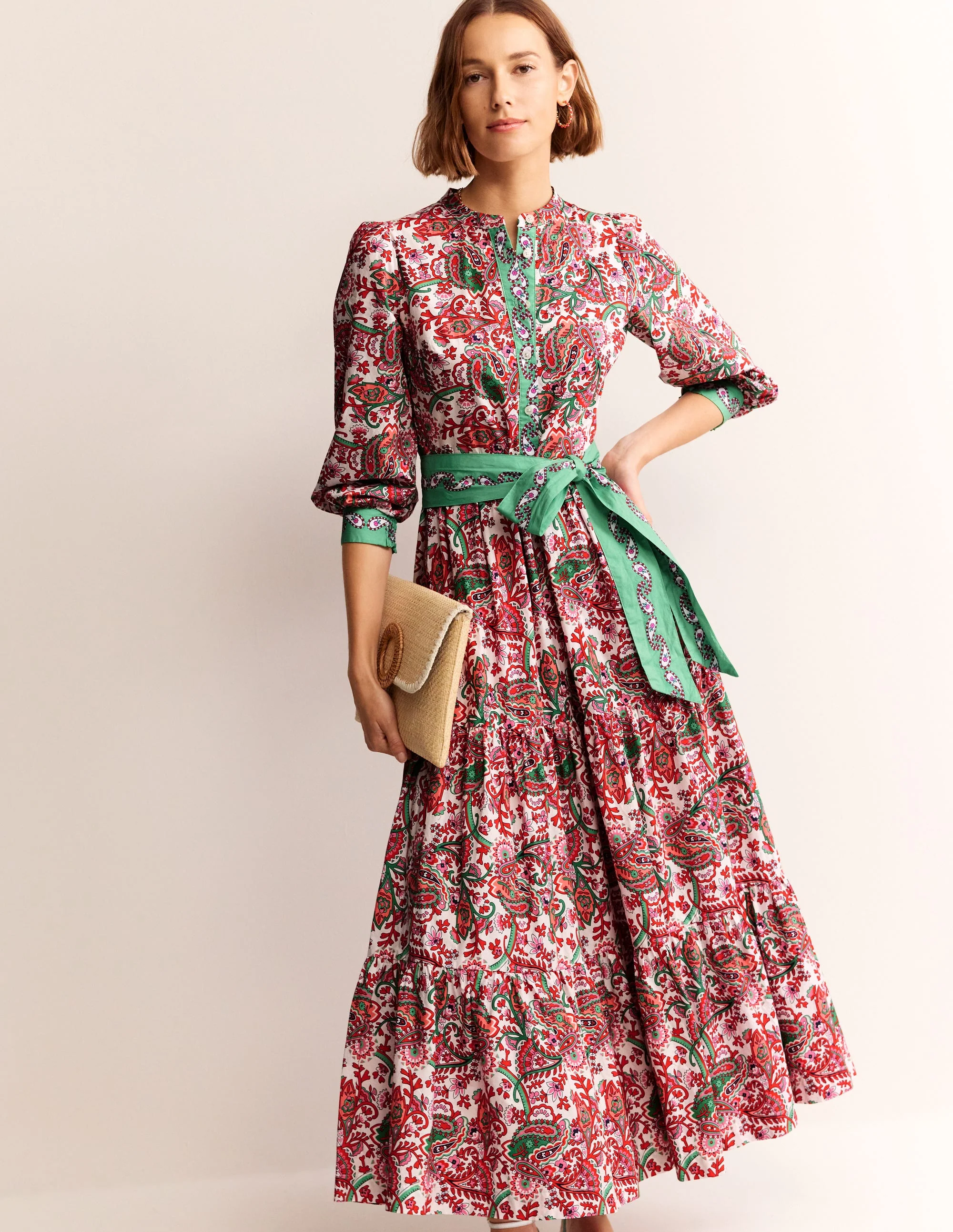 Alba Tiered Cotton Maxi Dress-Multi, Fantastical - Image 2